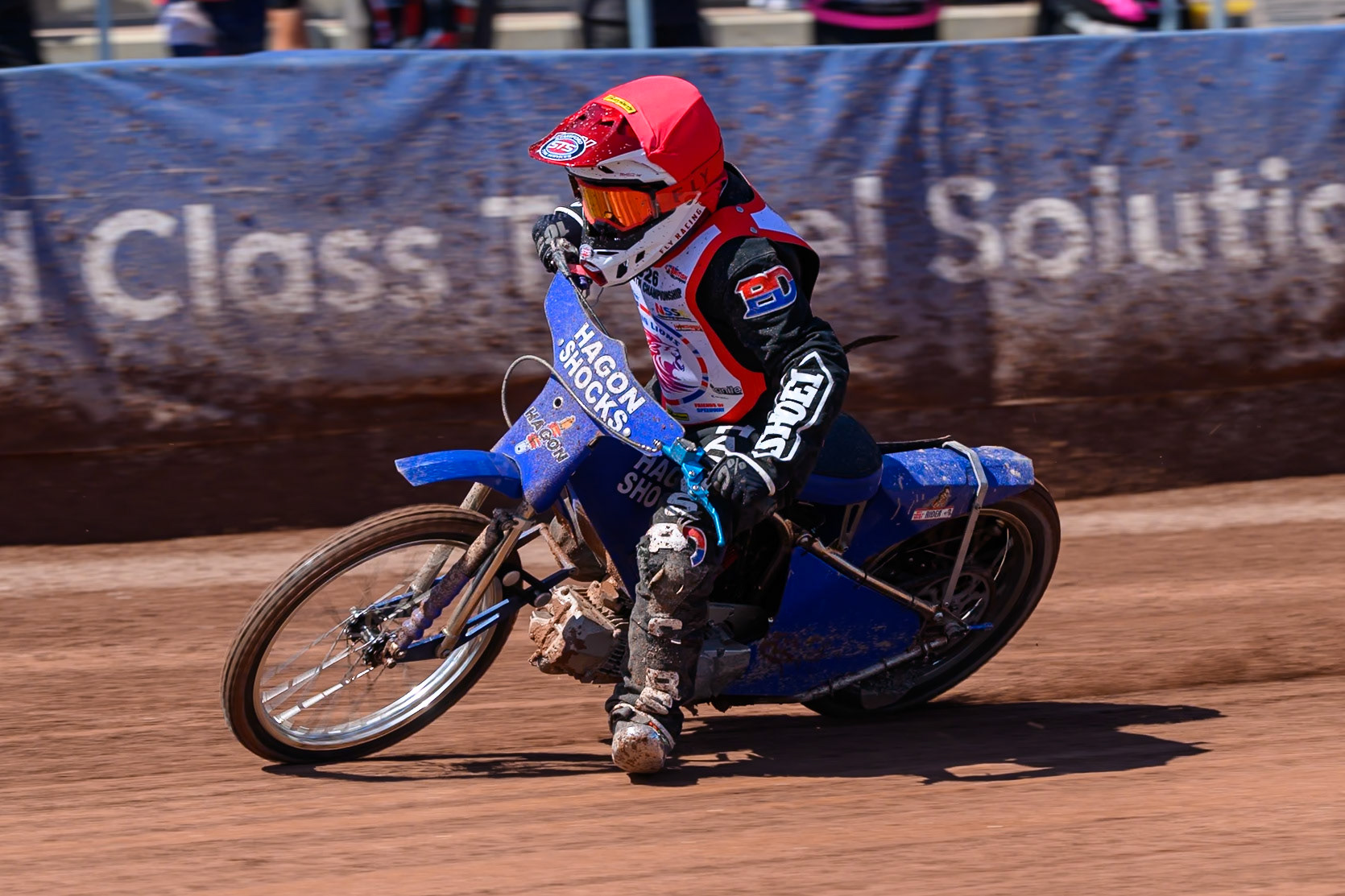 125cc SUPPORT CLASS Jenson Braithwaite (16) in action during the British Youth Championship (125cc) at the National Speedway Stadium, Manchester on Sunday 19th July 2026. (Photo: Ian Charles | MI News)