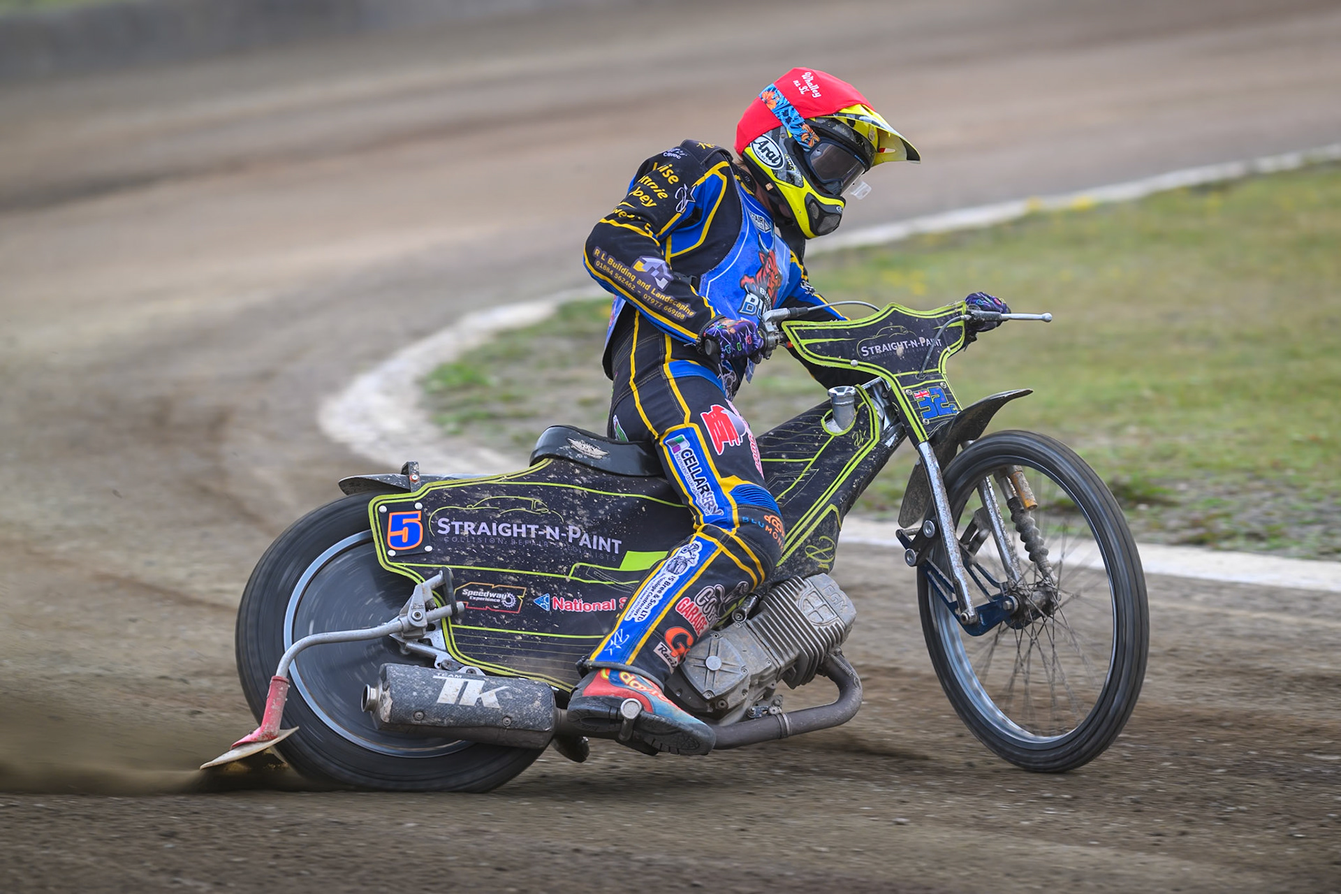 Ben Whalley, Guest Rider for Buxton Bulls in action during the WSRA National Development League match between Buxton Bulls and Oxford Chargers at Hi-Edge Speedway, Buxton on Sunday 2nd August 2026. (Photo: Ian Charles | MI News)