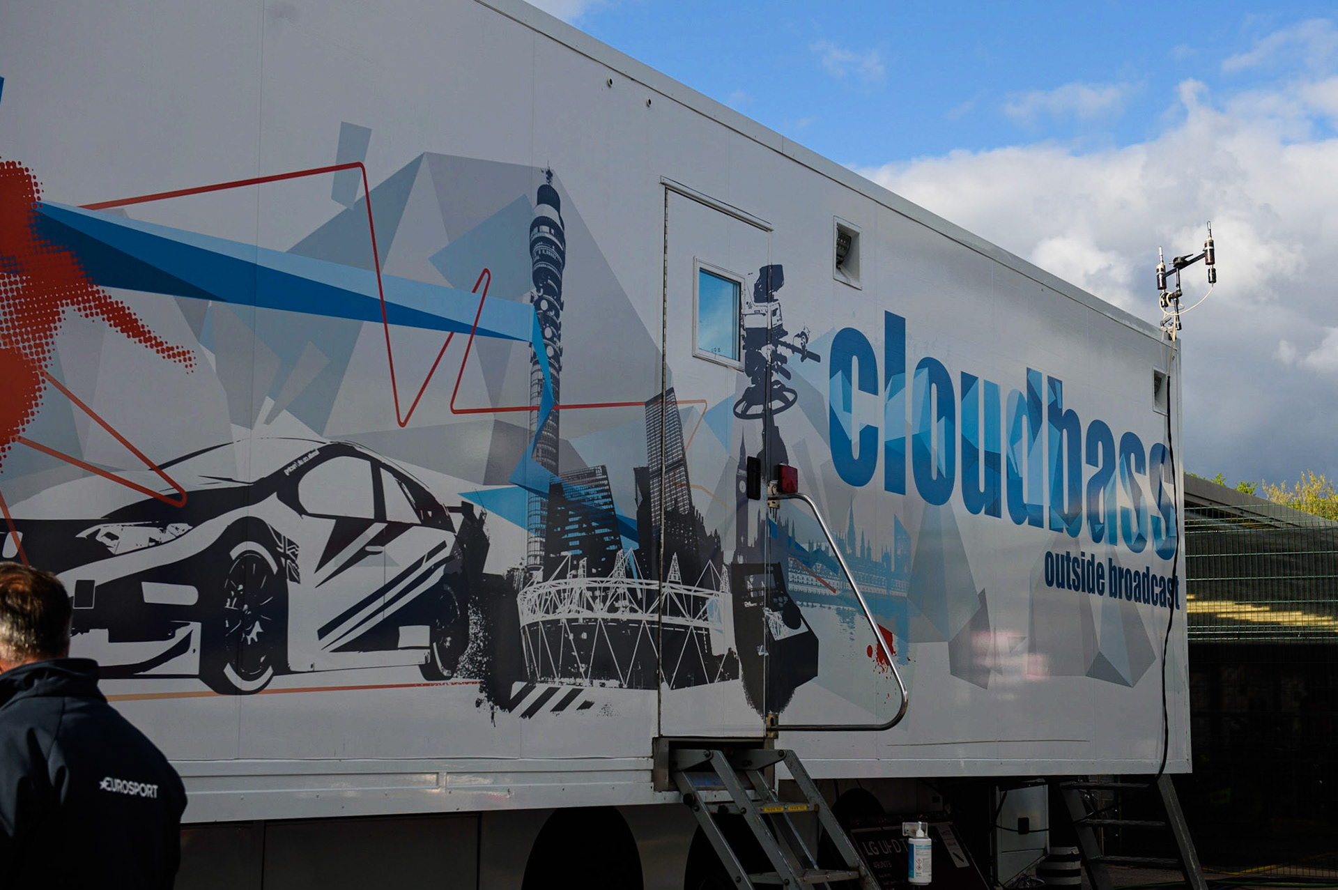 Photo: Ian CharlesCloudbase control room truckBelle Vue Aces v Sheffield Tigers, British Speedway Premier League, National Speedway Stadium, Manchester Monday  17  May  2021