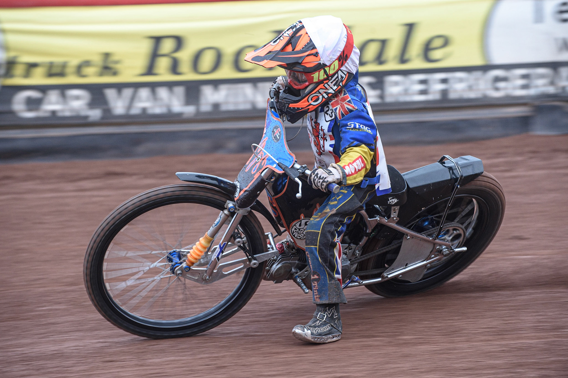 MANCHESTER, UK. AUGUST 2OTH   Harry Fletcher  in action at the National Speedway Stadium, Manchester on Friday 20th August 2021. (Credit: Ian Charles | MI News)