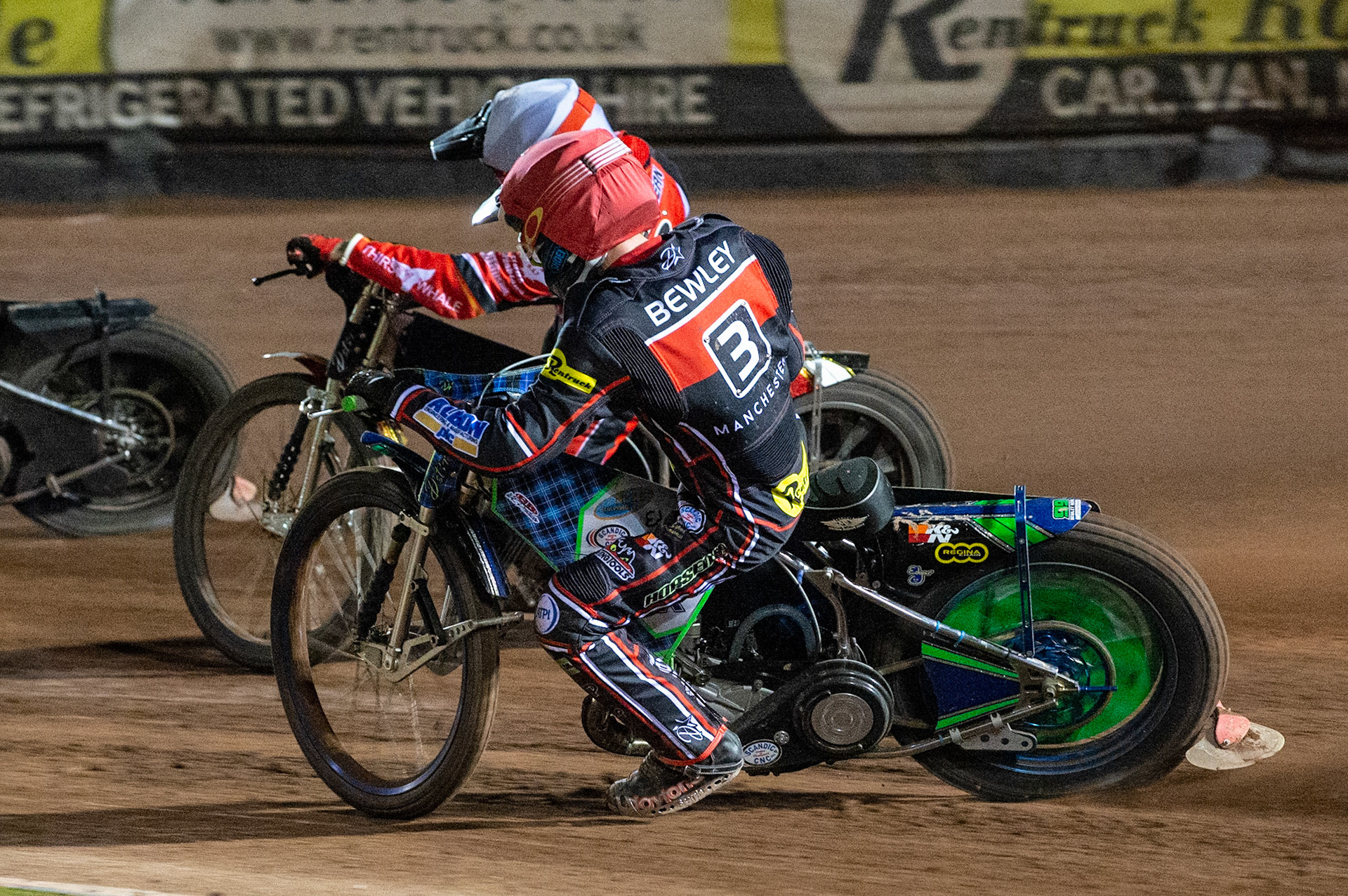 Photo by Ian Charles:

Dan Bewley (Red) chases Bradley Wilson-Dean (White)

Belle Vue Aces v Peterborough Panthers, National Speedway Stadium, Manchester, Wednesday, 10, April, 2019