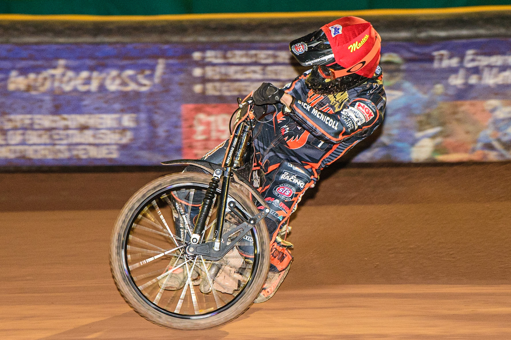 Sam Masters  in action  for Wolverhampton ‘Parrys International’ Wolves during the SGB Premiership Knock Out Cup Quarter Final 1st Leg between Wolverhampton Wolves and Belle Vue Aces at Monmore Green Stadium, Wolverhampton on Monday 10th April 2023. (Photo: Ian Charles | MI News)