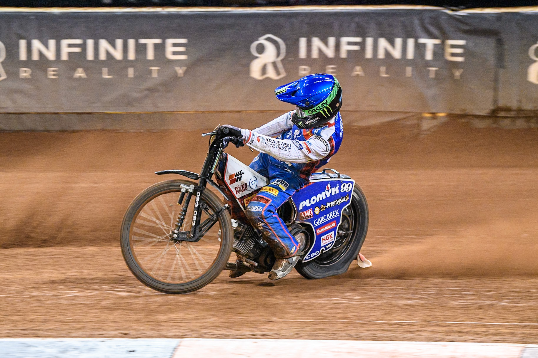 Daniel Bewley (99) of Great Britain in action during the FIM Speedway Grand Prix of Great Britain at The Principality Stadium, Cardiff on Saturday 17th August 2024. (Photo: Ian Charles | MI News)