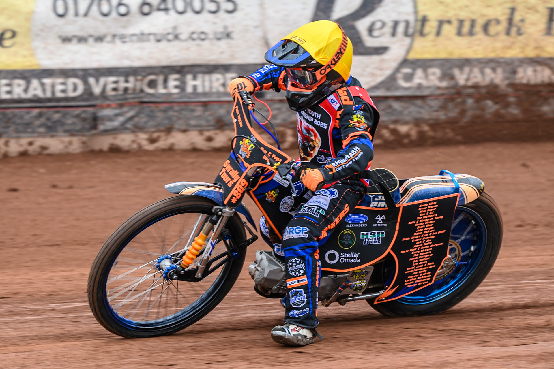 Support Class rider Callum Hague (809) in action during the British Youth Championship (125cc) Round 2A, at the National Speedway Stadium, Manchester on Sunday 1st June 2025. (Photo: Ian Charles | MI News)