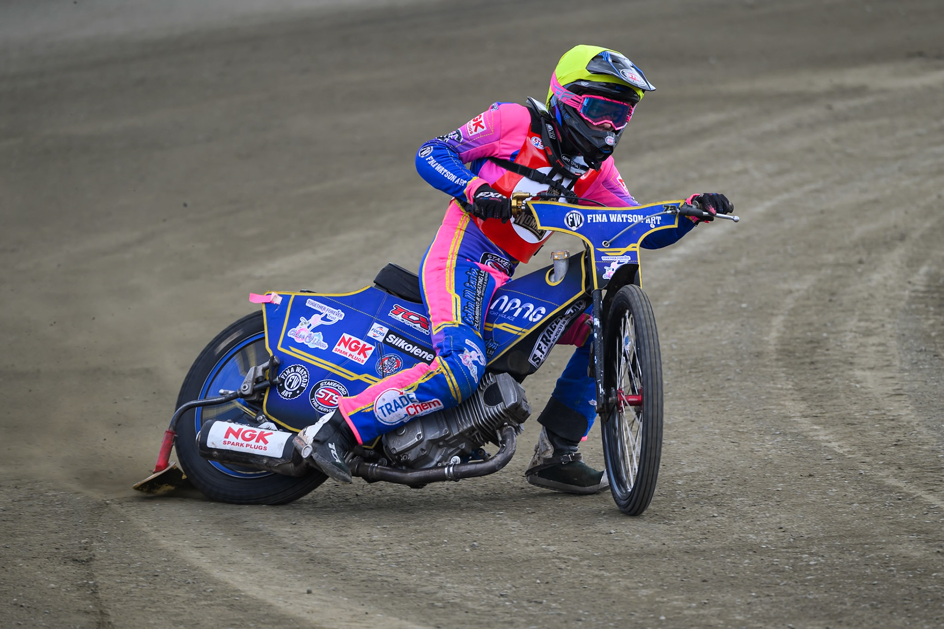 Owen Booth of NDL Nomads   in action during the  Challenge match between Buxton Bulls and NDL Nomads at Hi-Edge Speedway, Buxton on Sunday 19th April 2026. (Photo: Ian Charles | MI News)