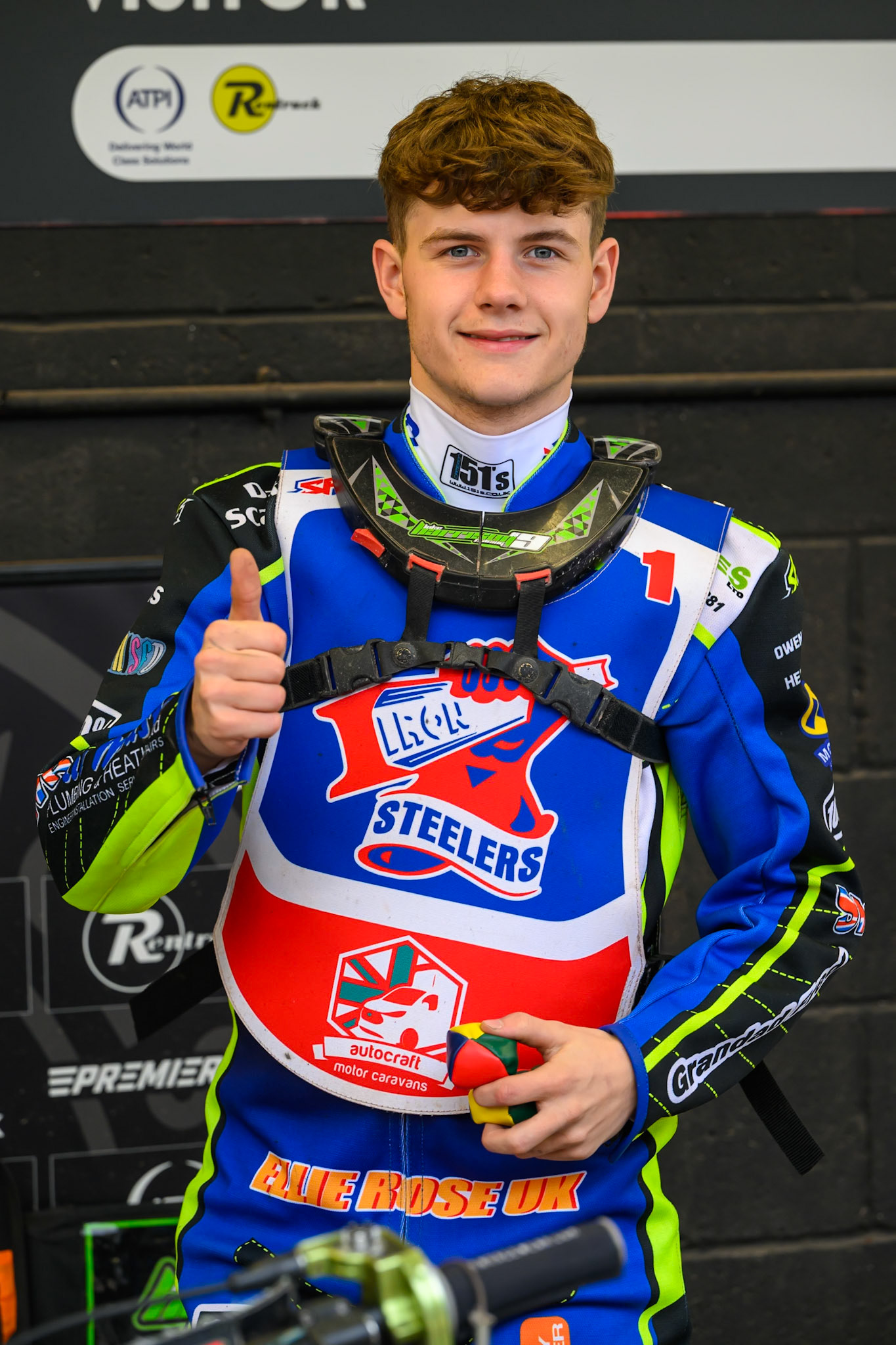 Steelers' Luke Harrison during the WSRA National Development League match between Belle Vue Colts and Sheffield/Scunthorpe Steelers at the National Speedway Stadium, Manchester on Sunday 12th October 2025. (Photo: Ian Charles | MI News)