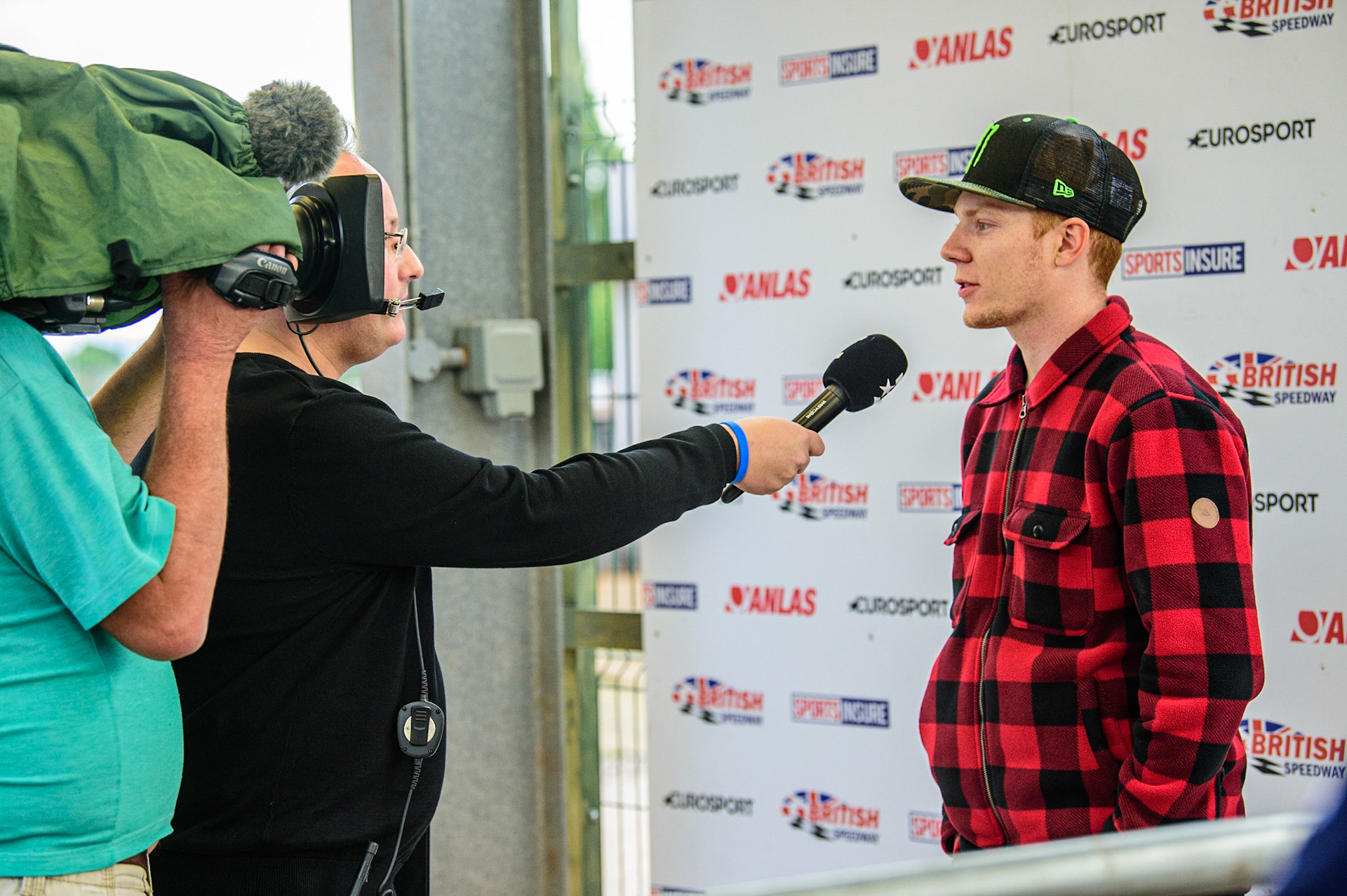 Dan Bewley gives an interview to Eurosport during the Sports Insure British Speedway Final, at the National Speedway Stadium, Manchester, on Sunday 18th September 2022. (Credit: Ian Charles | MI News )