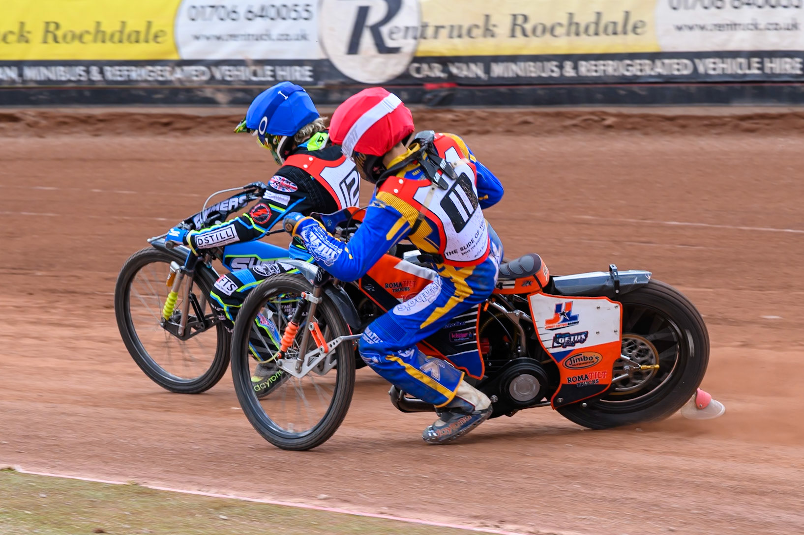 JR ASHWORTH &amp; SONS COLTS ACADEMY INDIVIDUALJordy Loftus  in Red chases Senna Summers  in Blue during the JR Ashworth &amp; Sons Colts Individual at the National Speedway Stadium, Manchester on Sunday 10th May 2026. (Photo: Ian Charles | MI News)