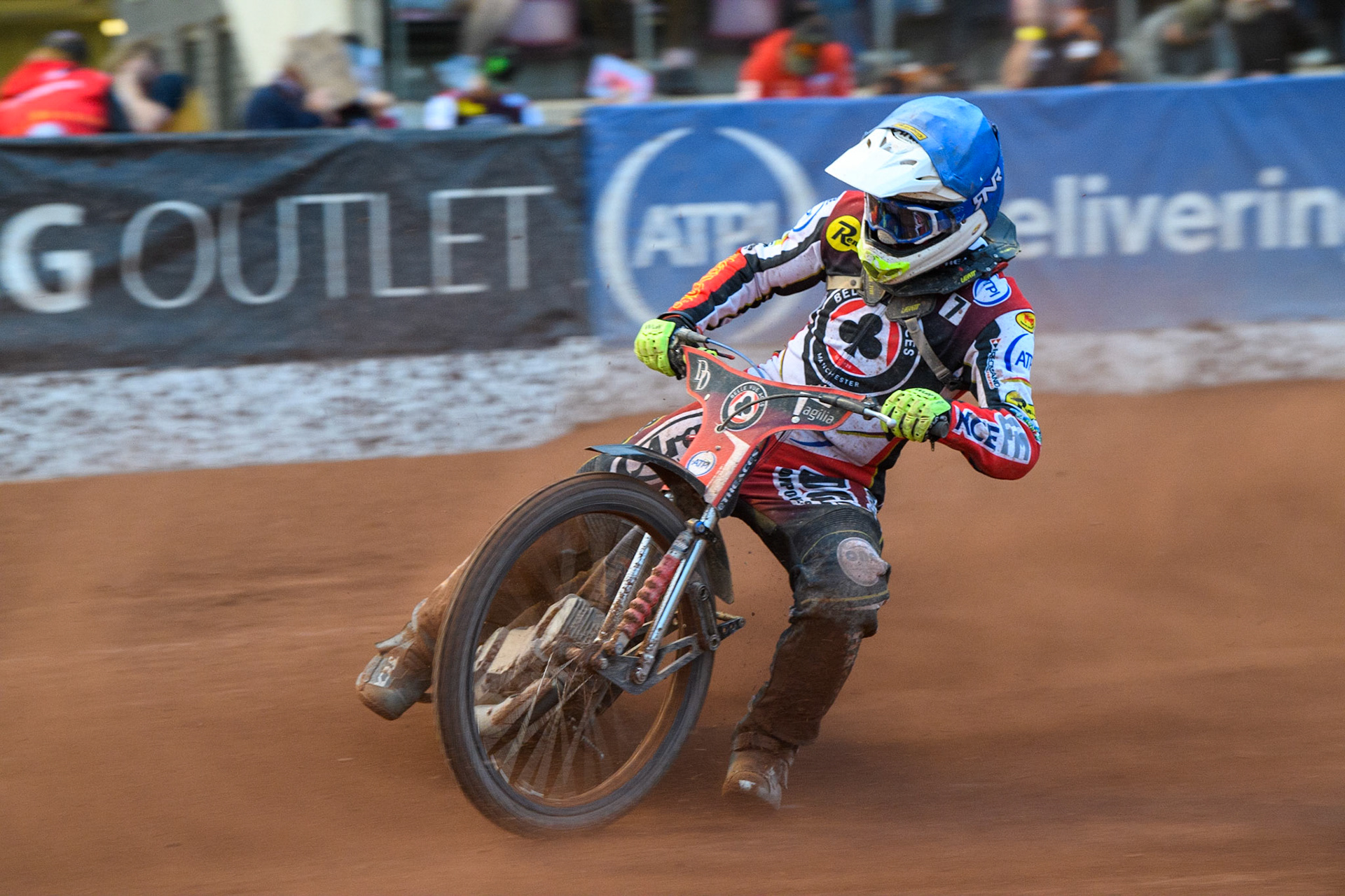 Jake Mulford in action  for Belle Vue ATPI Acesduring the Sports Insure Premiership Knock Out Cup Quarter Final 2nd Leg between Belle Vue Aces and Wolverhampton Wolves at the National Speedway Stadium, Manchester on Thursday 18th May 2023. (Photo: Ian Charles | MI News)