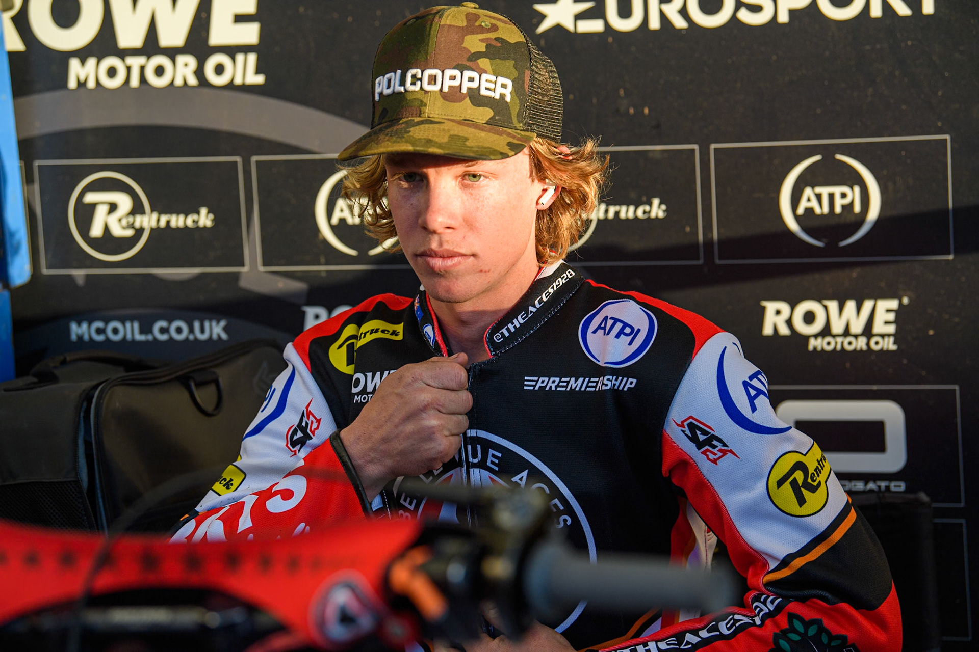 Tate Zischke of Belle Vue Aces during the Rowe Motor Oil Premiership match between Belle Vue Aces and King's Lynn Stars at the National Speedway Stadium, Manchester on Monday 5th April 2025. (Photo: Ian Charles | MI News)