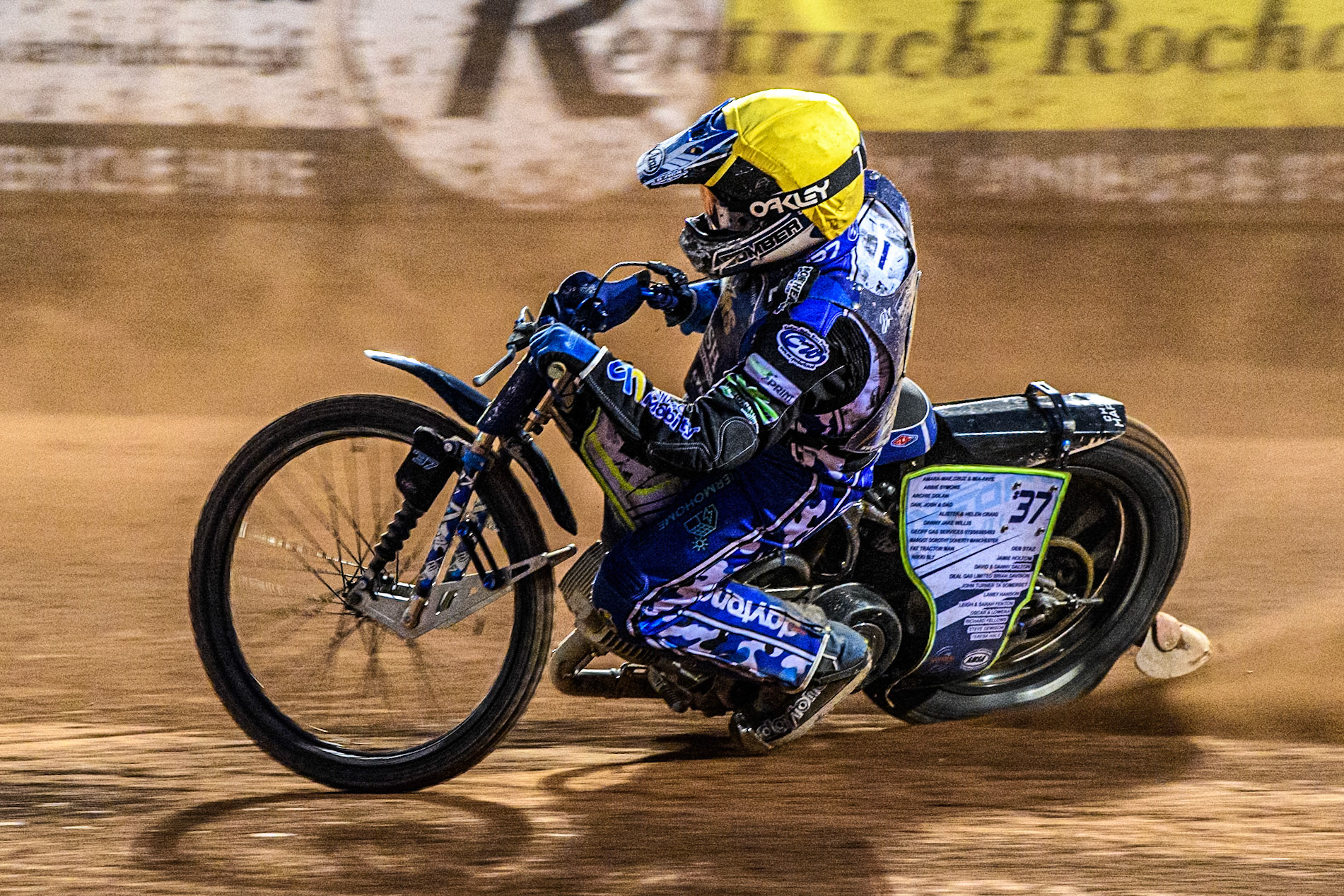 Kings Lynn Stars' Guest Rider Chris Harris  in action during the Rowe Motor Oil Premiership match between Belle Vue Aces and King's Lynn Stars at the National Speedway Stadium, Manchester on Monday 12th August 2024. (Photo: Ian Charles | MI News)
