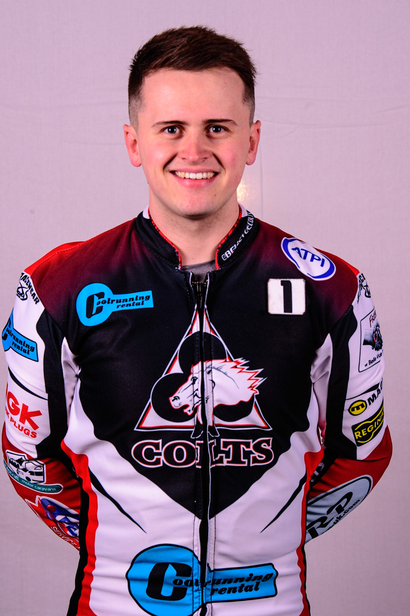 MANCHESTER, UK. MAR 14TH Jack Smith - Belle Vue 'Cool Running' Colts during the Belle Vue Speedway Media Day at the National Speedway Stadium, Manchester on Monday 14th March 2022. (Credit: Ian Charles | MI News)