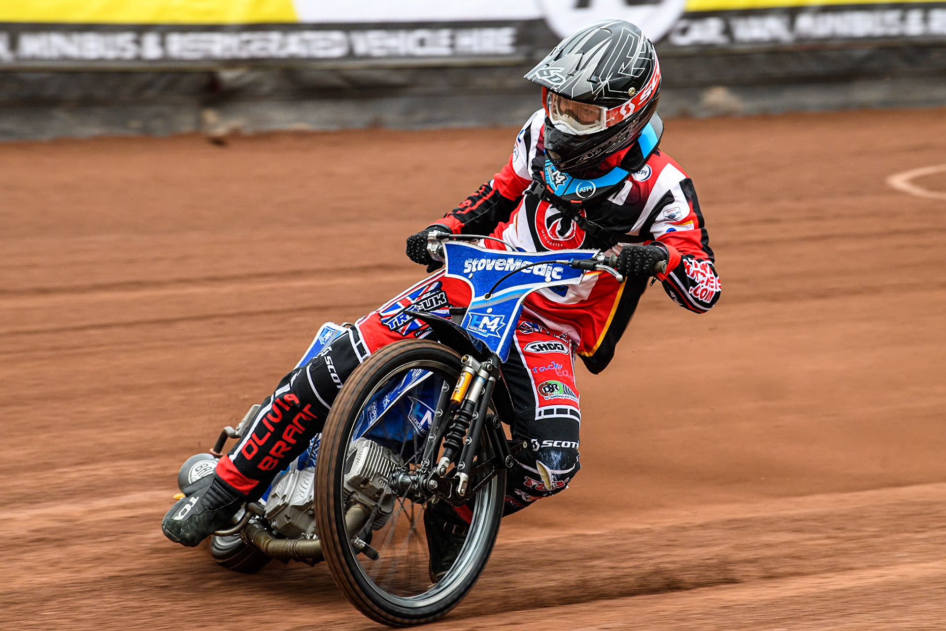 Belle Vue Colts' rider Harry McGurk in action during the Belle Vue Aces Media Day at the National Speedway Stadium, Manchester on Monday 11th March 2024. (Photo: Ian Charles | MI News)