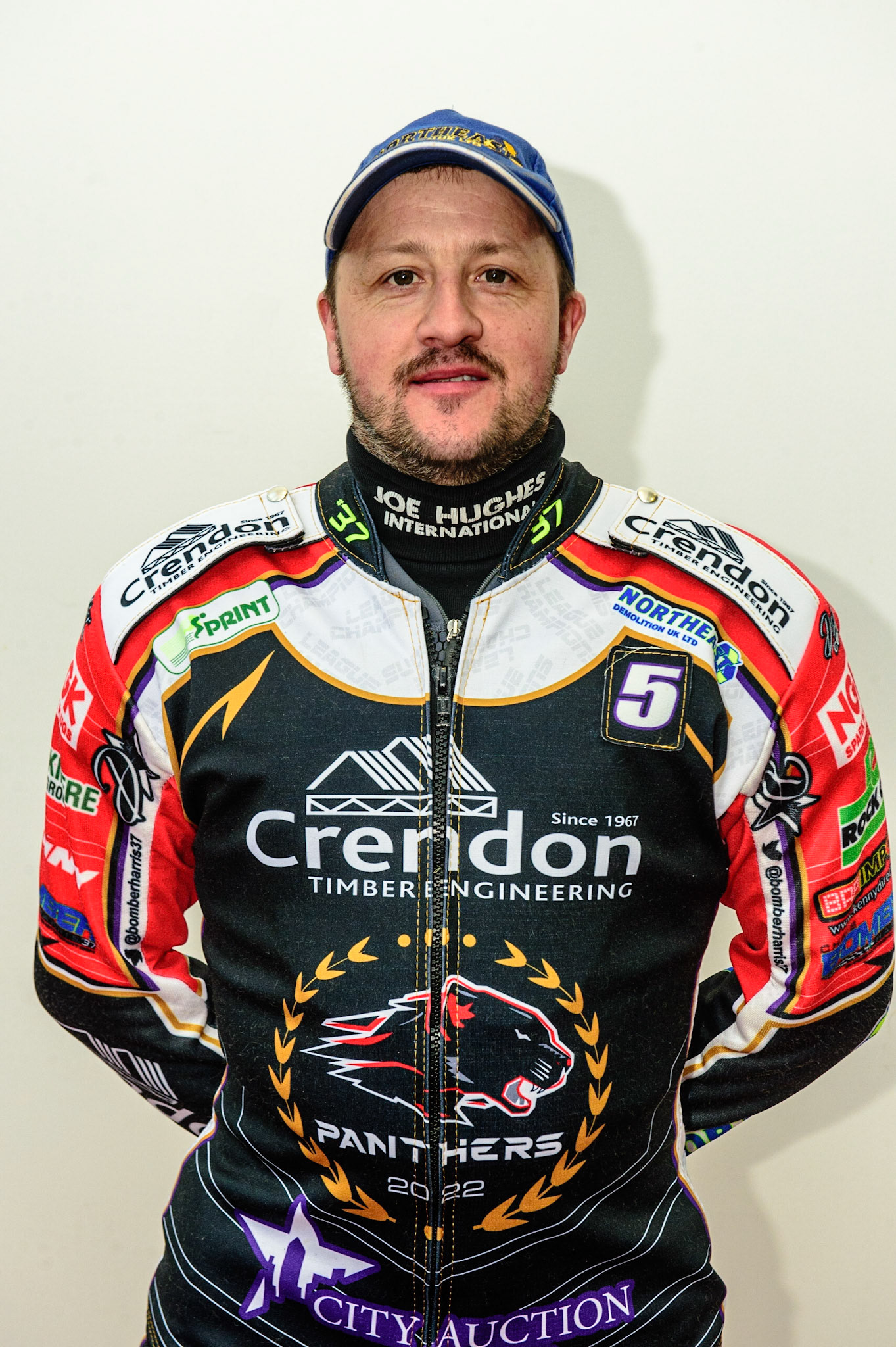 MANCHESTER, UK. APRIL 12TH: Chris ‘Bomber’ Hards , Vice Captain of Peterborough Panthers at the Discovery Networks Eurosport Speedway Season Launch at the National Speedway Stadium, Manchester on Tuesday 12th April 2022 (Credit: Ian Charles | MI News)