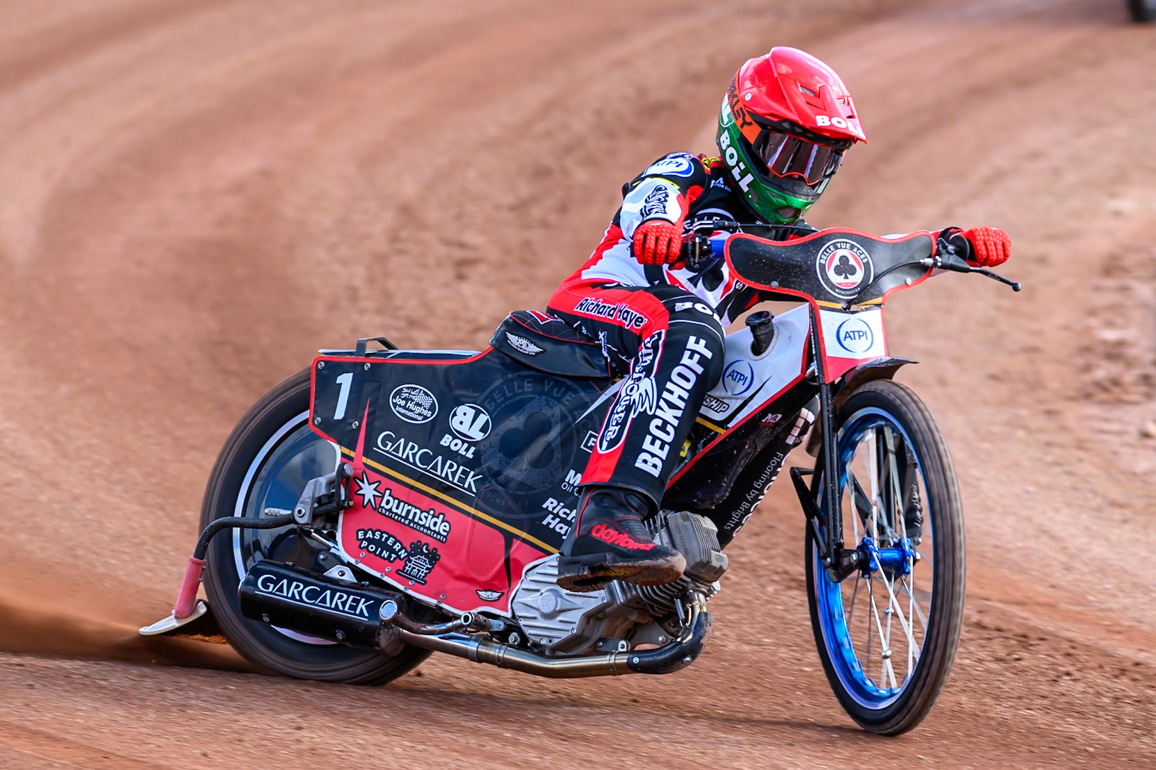 Brady Kurtz of Belle Vue Aces in action during the Belle Vue Aces Media Day at the National Speedway Stadium, Manchester on Wednesday 11th March 2026. (Photo: Ian Charles | MI News)