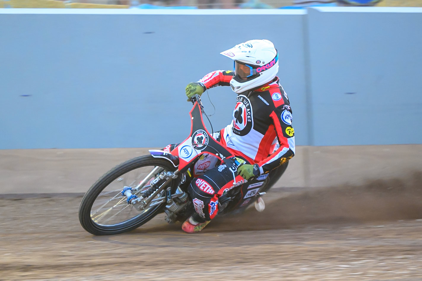 Peter Kildemand of Belle Vue Aces  in action during the Rowe Motor Oil Premiership match between Northampton Foxes and Belle Vue Aces at Northampton International Shaleway, Northampton on Thursday 13th August 2026. (Photo: Ian Charles | MI News)
