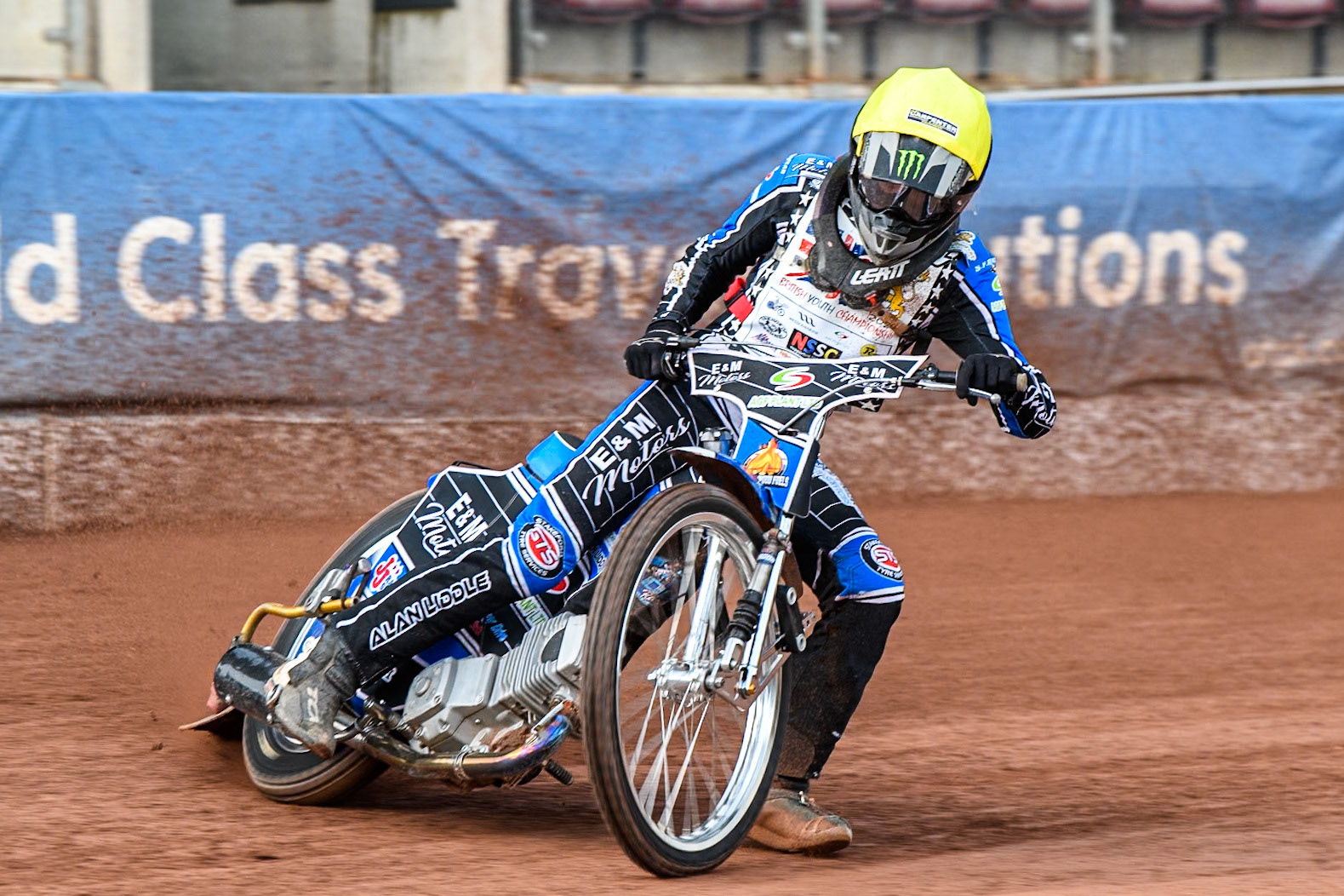 Lee Harrison (500cc)  in action during the British Youth 500cc Championships at the National Speedway Stadium, Manchester on Friday 2nd August 2024. (Photo: Ian Charles | MI News)