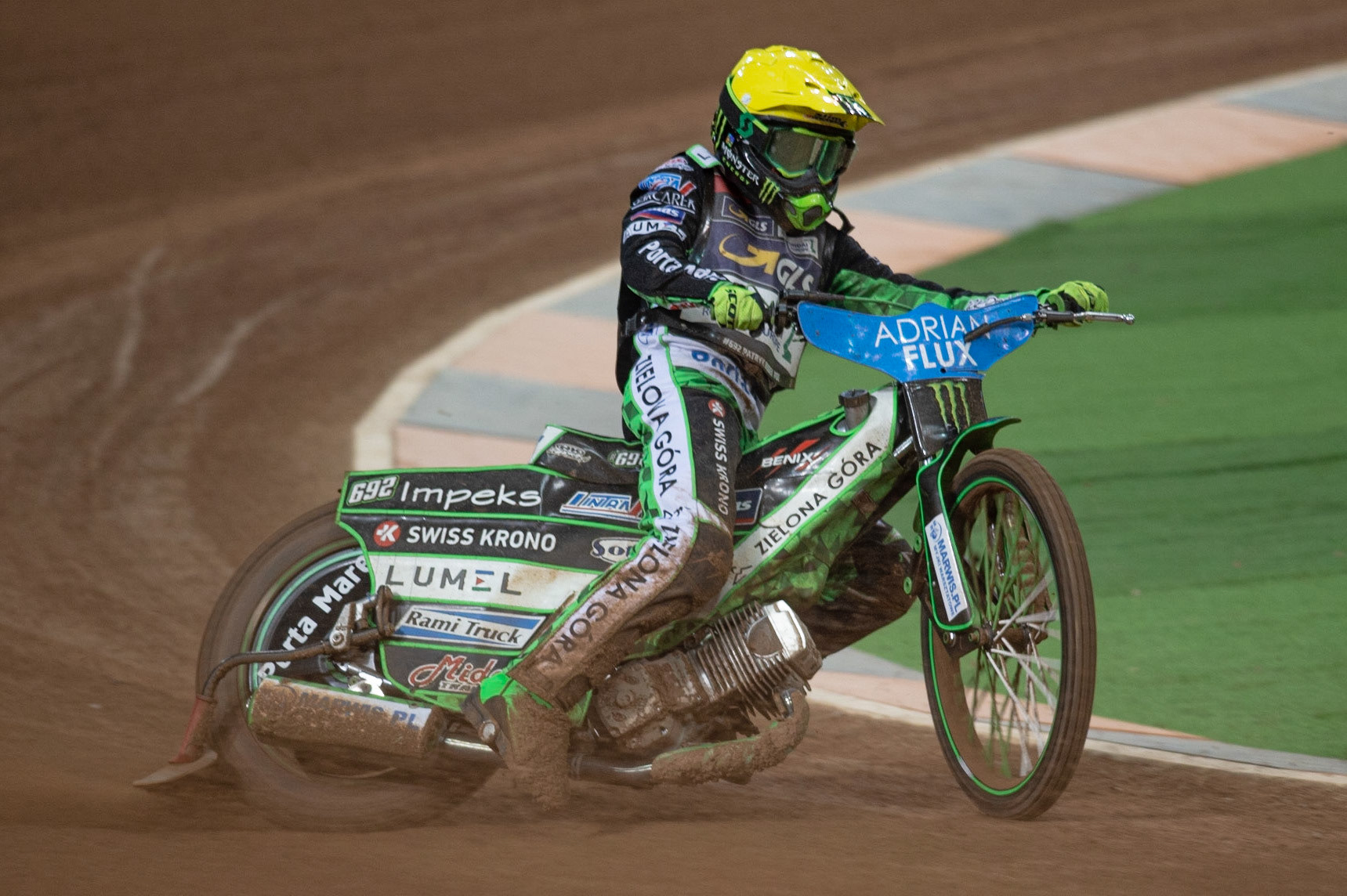 CARDIFF,WALES Patryk Dudek of Poland in action  during the ADRIAN FLUX BRITISH FIM SPEEDWAY GRAND PRIX at the Principality Stadium, Cardiff on Saturday 21st September 2019. (Credit: Ian Charles | MI News)