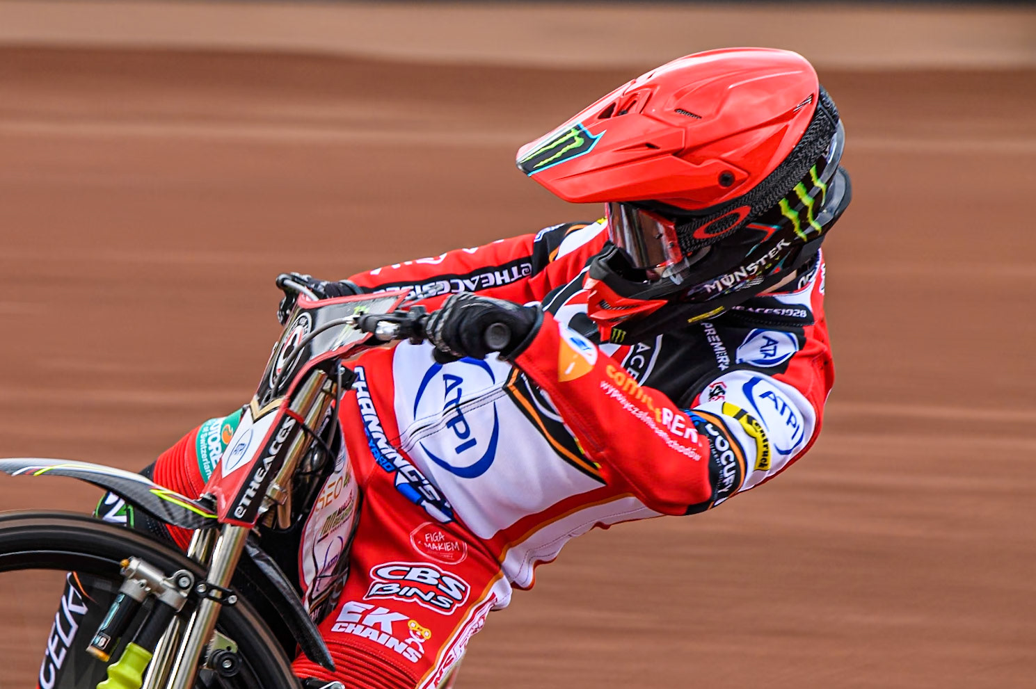 Jaimon Lidsey in action during the Belle Vue Aces Media Day at the National Speedway Stadium, Manchester on Wednesday 12th March 2025. (Photo: Ian Charles | MI News)