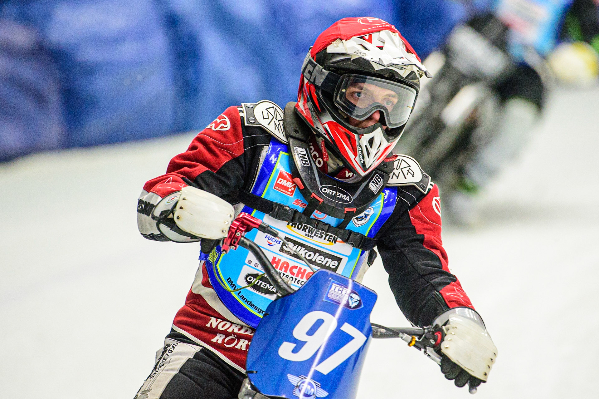 Ove Ledström after his heat during the Race of Legends at the Max-Aicher-Arena, Inzell on Friday 17th March 2023. (Photo: Ian Charles | MI News)