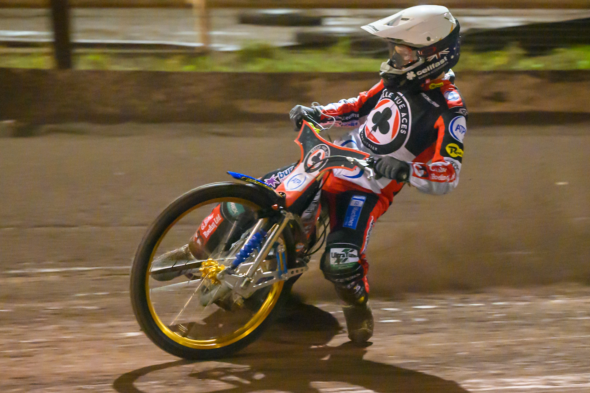 Jason Doyle of Belle Vue Aces in action during the Rowe Motor Oil Premiership Grand Final 1st Leg match between Sheffield Tigers and Belle Vue Aces at Owlerton Stadium, Sheffield on Monday 12th October 2026. (Photo: Ian Charles | MI News)