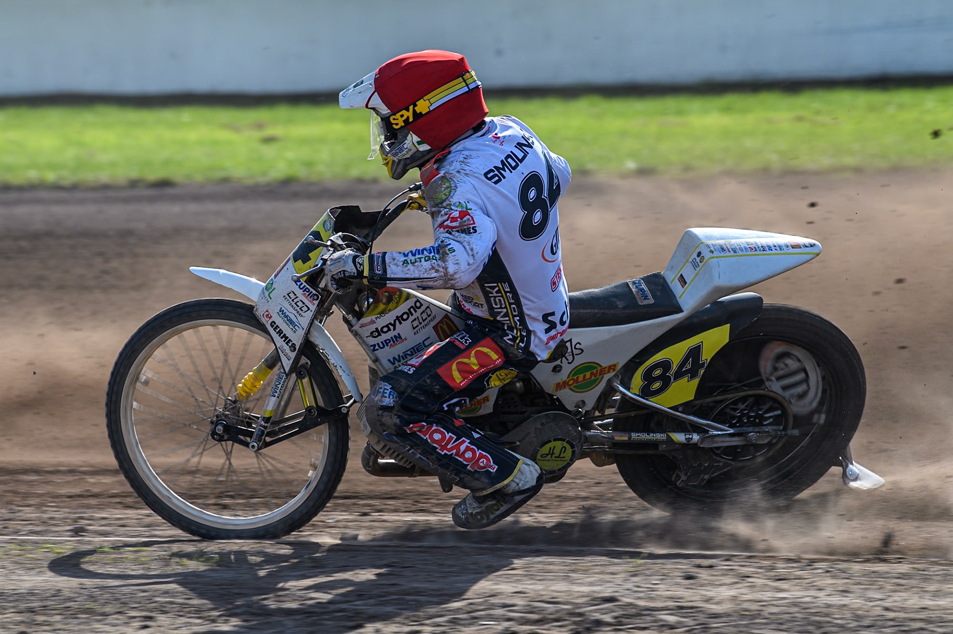 Martin Smolinski (84) of Germany in action during the FIM Long Track World Championship Final 5 at the Speed Centre Roden, Roden, Netherlands on Sunday 22nd September 2024. (Photo: Ian Charles | MI News)