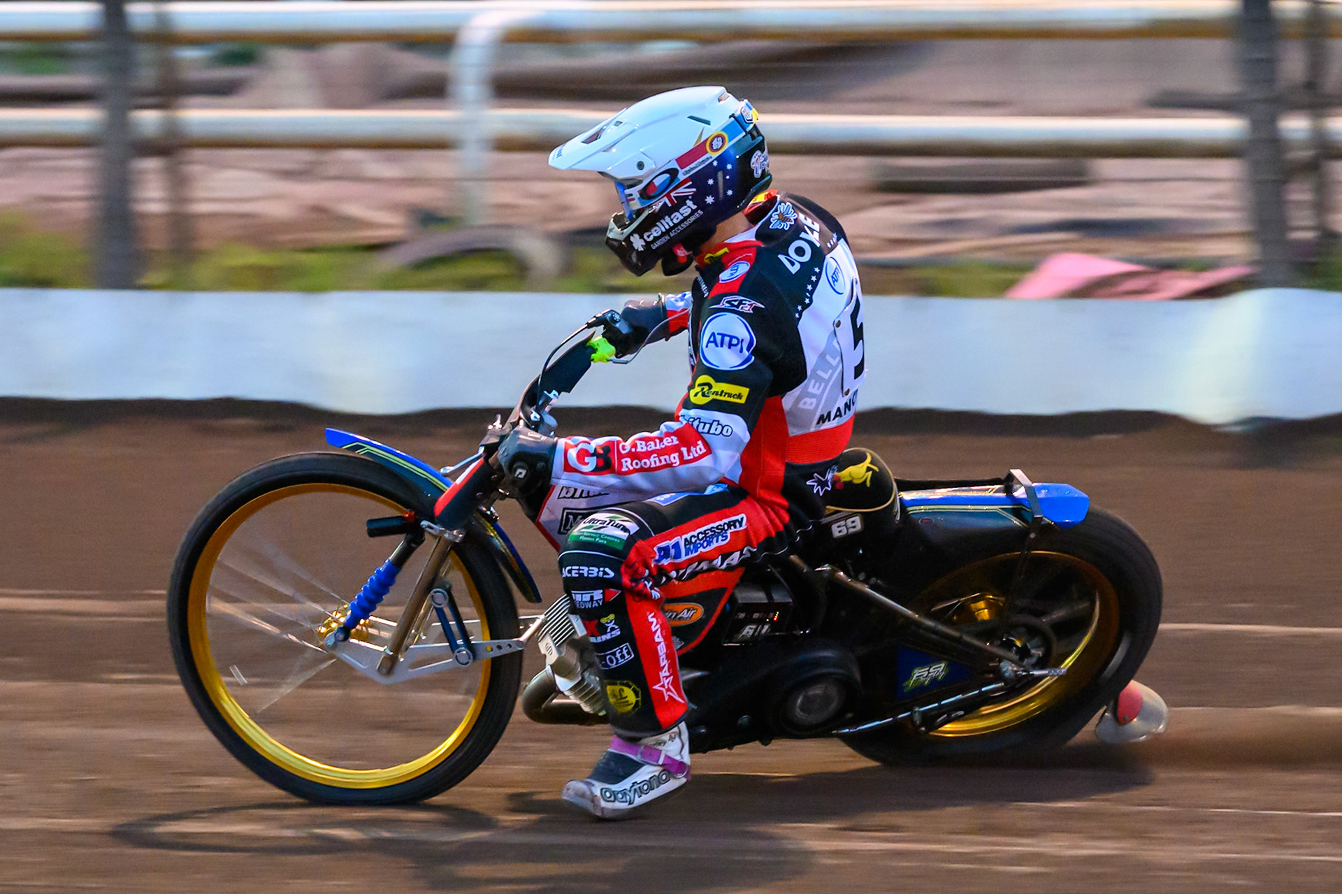 Jason Doyle of Belle Vue Aces in action during the Rowe Motor Oil Premiership match between Sheffield Tigers and Belle Vue Aces at Owlerton Stadium, Sheffield on Monday 31st August 2026. (Photo: Ian Charles | MI News)