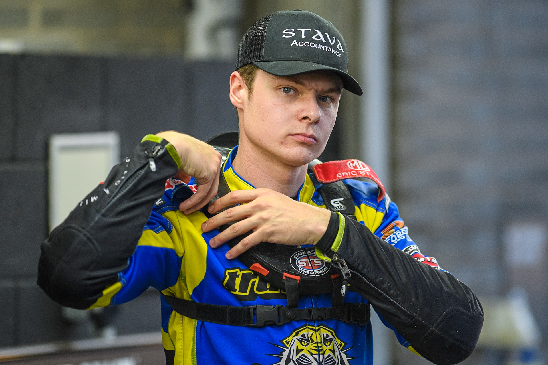 Sheffield Tigers' Dan Gilkes during the Rowe Motor Oil Premiership Play Off Semi Final 2, 1st Leg match between Belle Vue Aces and Sheffield Tigers at the National Speedway Stadium, Manchester on Monday 16th September 2024. (Photo: Ian Charles | MI News)