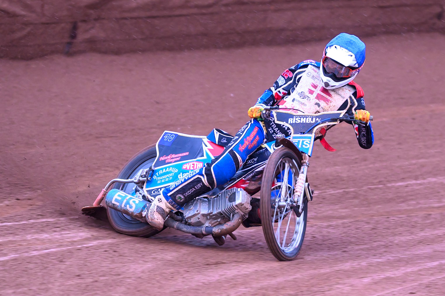 Frederik Jacobsen of Denmark in action during the Speedway GP Qualifying Round 3 at Allied Ashfield Stadium, Glasgow on Saturday 30th May 2026. (Photo: Ian Charles | MI News)
