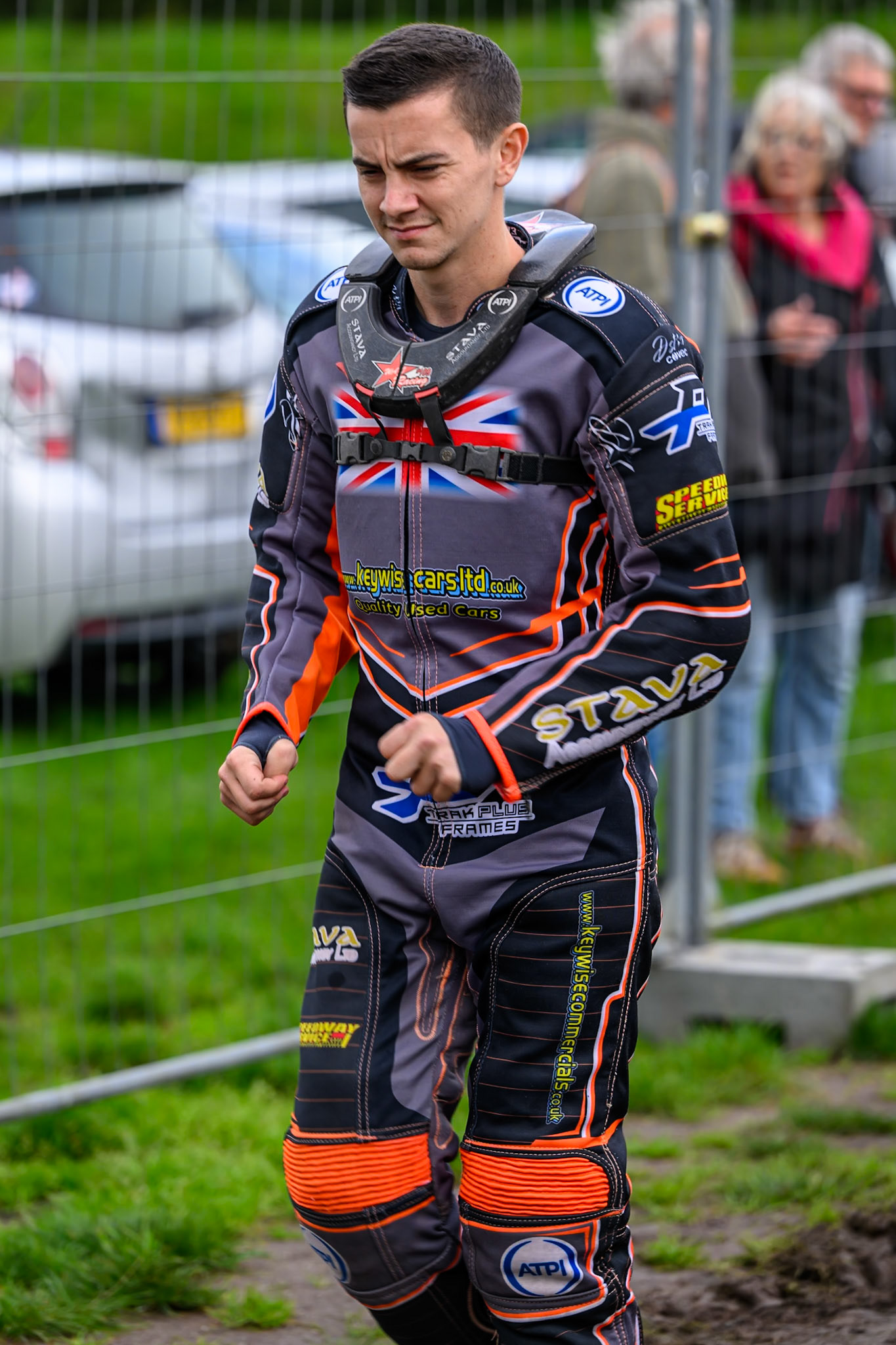 Zach Wajtknecht (109) of Great Britain during the FIM Long Track World Championship Final 4, at the Speed Centre Roden, Netherlands on Sunday 21st September 2025. (Photo: Ian Charles | MI News)