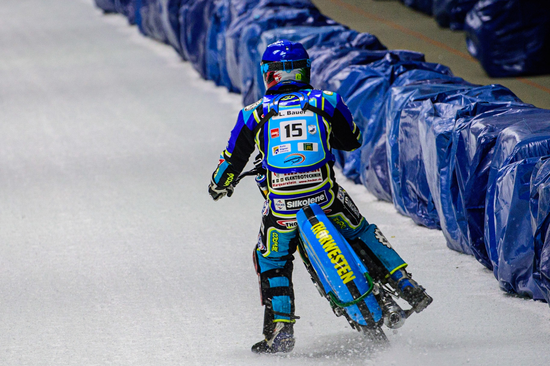 Luca Bauer in action during the Race of Legends at the Max-Aicher-Arena, Inzell on Friday 17th March 2023. (Photo: Ian Charles | MI News)