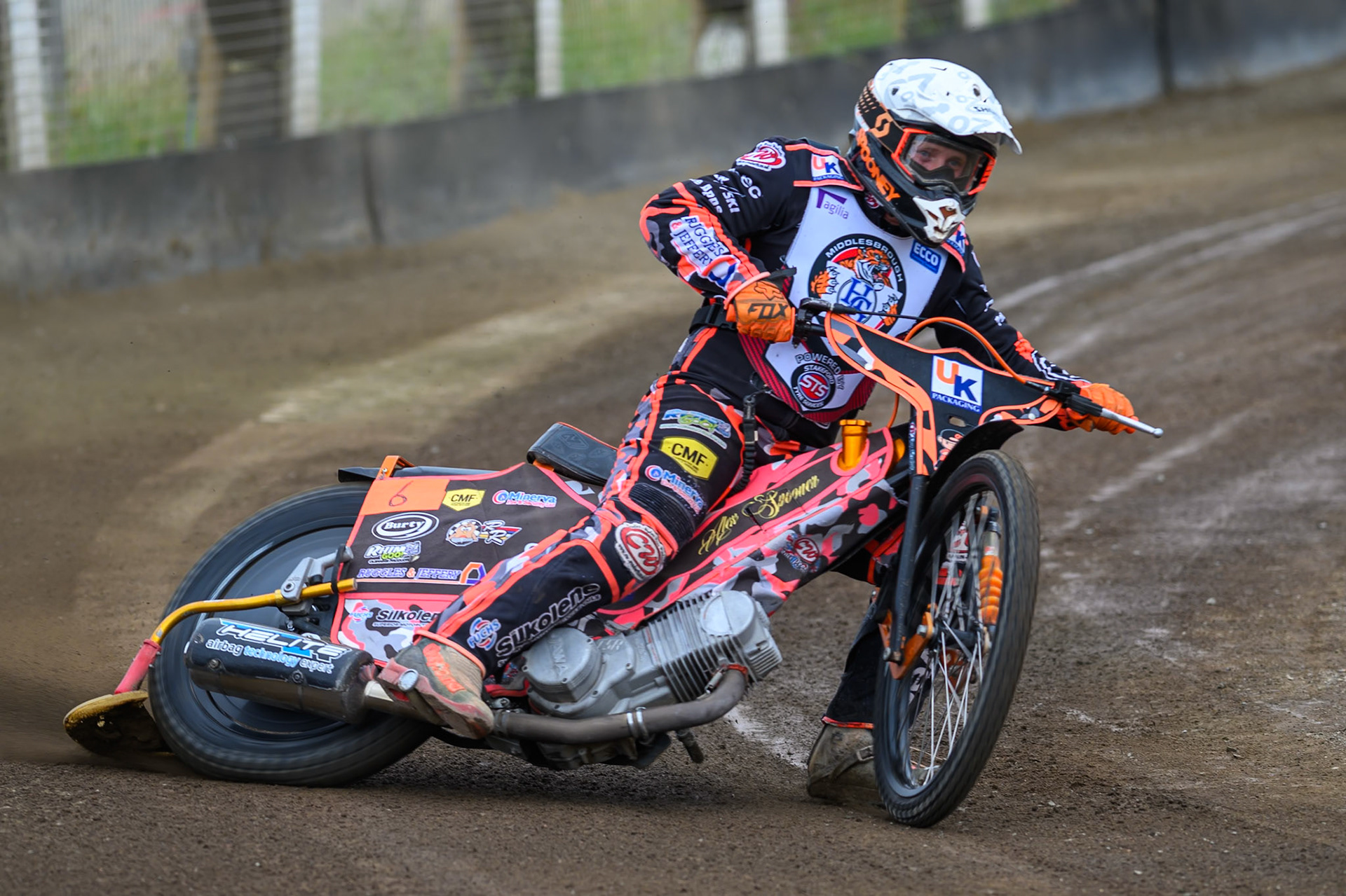 Alex Spooner of Middlesborough Tigers in action during the WSRA National Development League match  between Buxton Bulls and Middlesborough Tigers at Hi-Edge Speedway, Buxton on Sunday 16th August 2026. (Photo: Ian Charles | MI News)