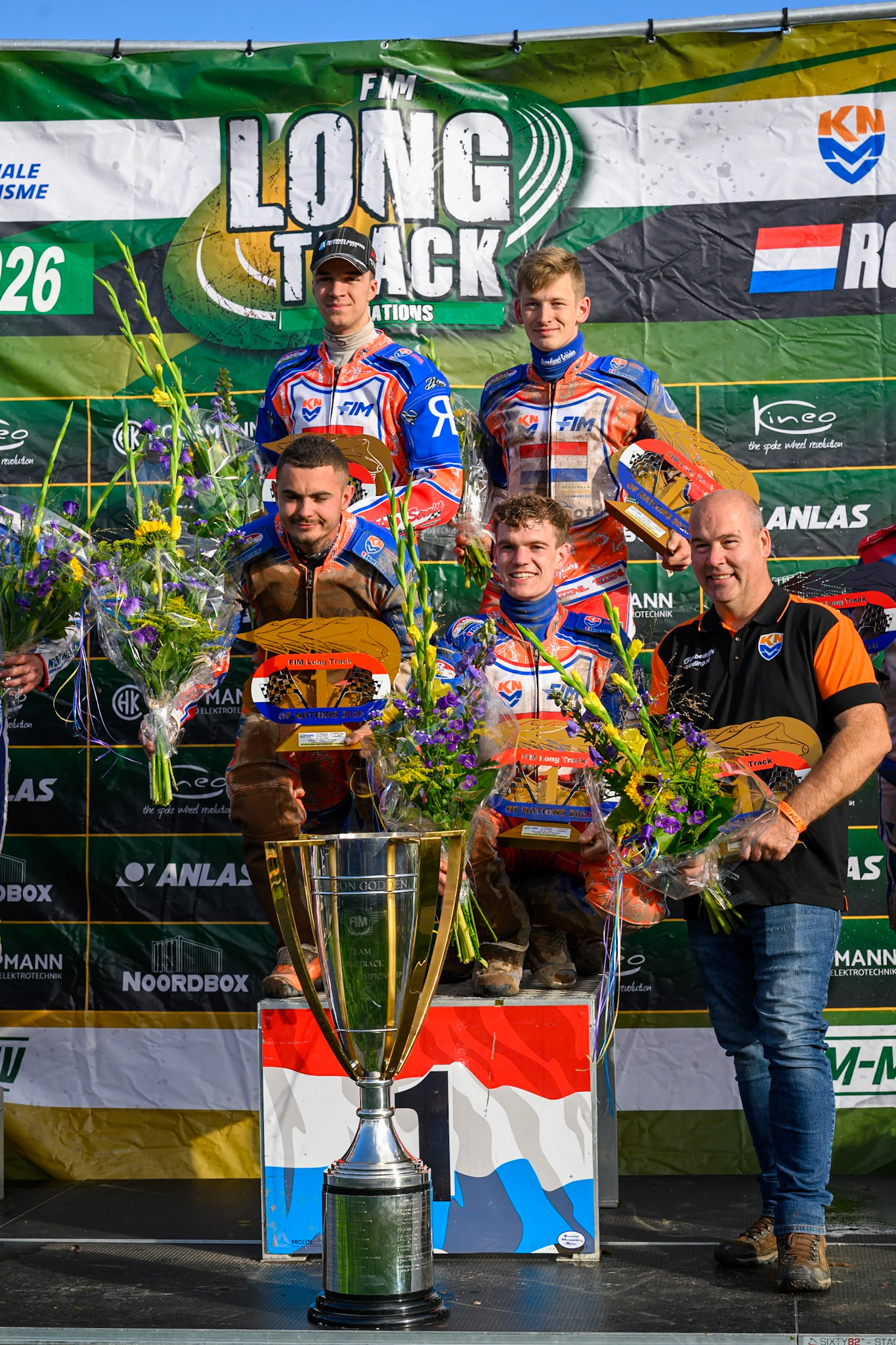 NETHERLANDS CHAMPIONS during the FIM Long Track of Nations 2026 at the Speed Centre Roden in the Netherlands on Sunday 20th September 2026. (Photo: Ian Charles | MI News)