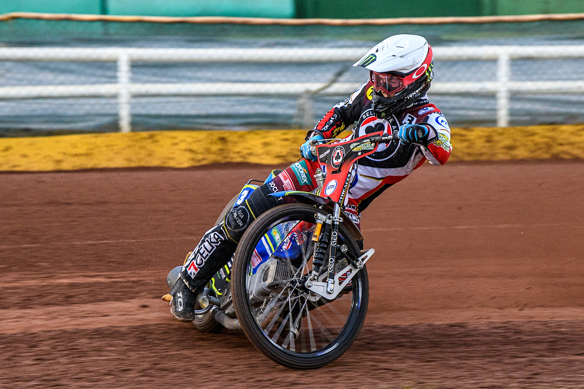 Jaimon Lidsey in action  for Belle Vue ATPI Aces during the Sports Insure Premiership match between Wolverhampton Wolves and Belle Vue Aces at Monmore Green Stadium, Wolverhampton on Monday 10th July 2023. (Photo: Ian Charles | MI News)