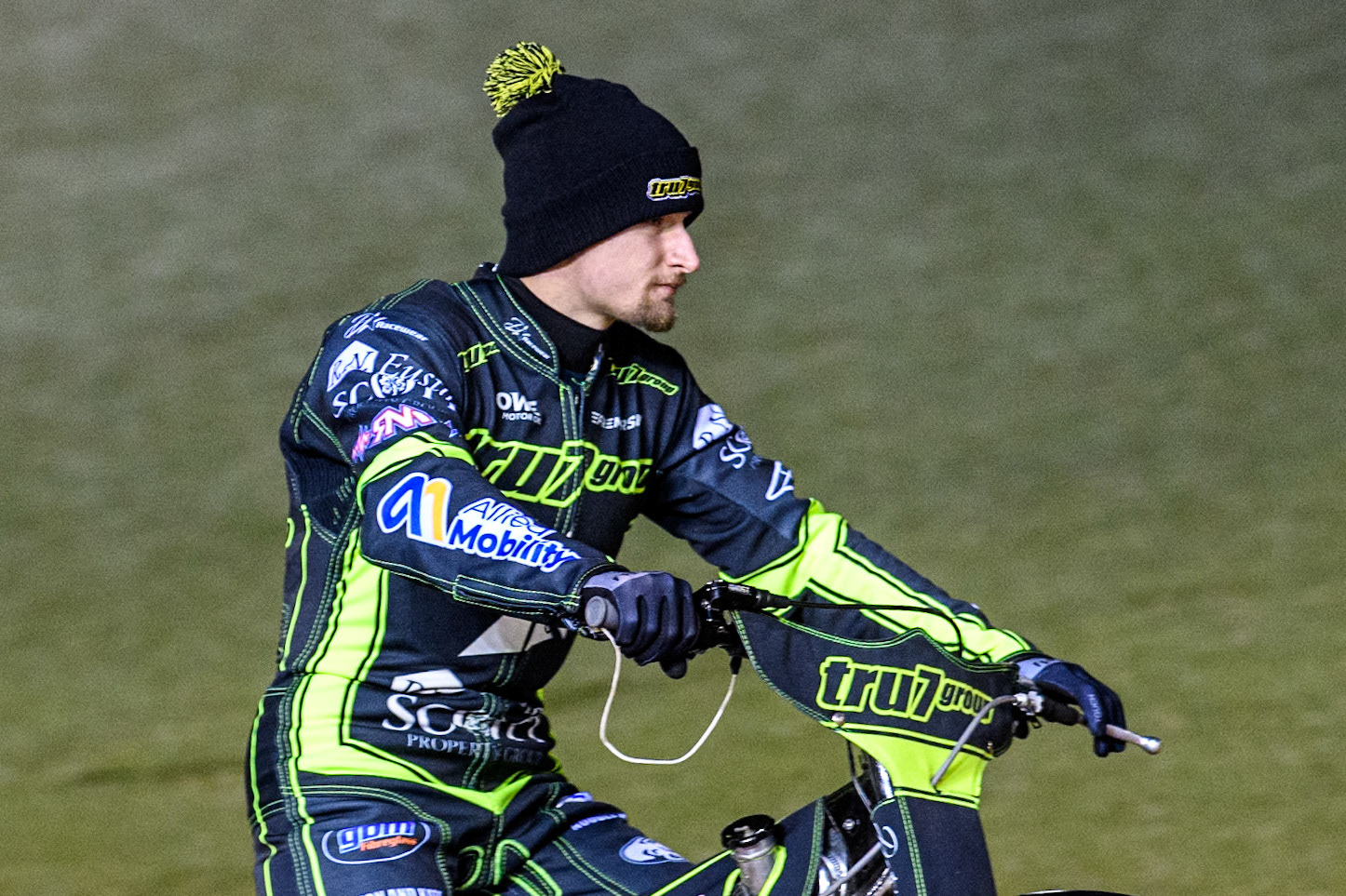 Dan Thompson of Ipswich Witches during the Premiership Cup Quarter Final 1st Leg match between Belle Vue Aces and Ipswich Witches at the National Speedway Stadium, Manchester on Monday 24th March 2025. (Photo: Ian Charles | MI News)