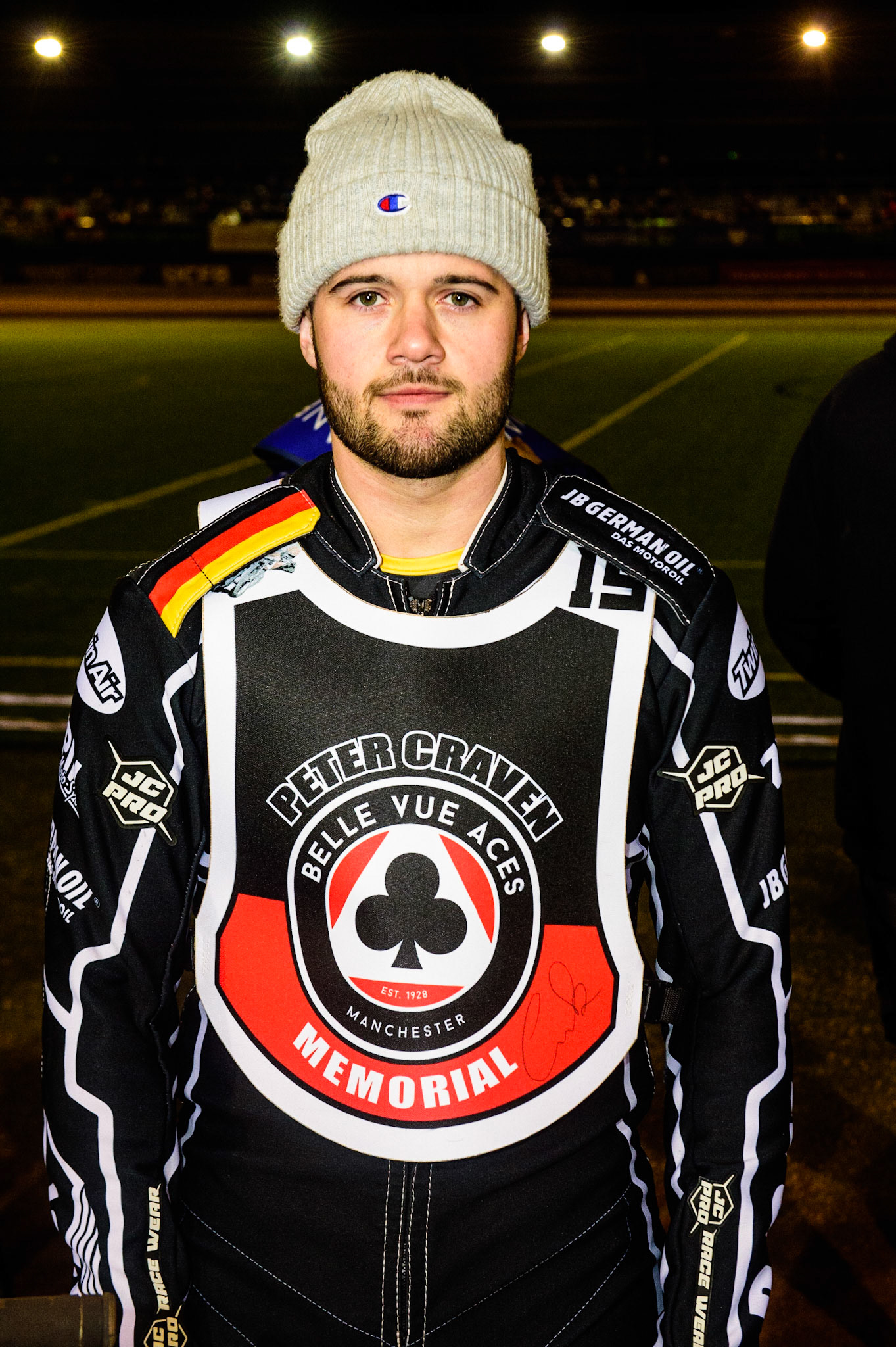 MANCHESTER, UK. OCT 23RD  Erik Riss during the Peter Craven Memorial Trophy event at the National Speedway Stadium, Manchester on Saturday 23rd October 2021. (Credit: Ian Charles | MI News)