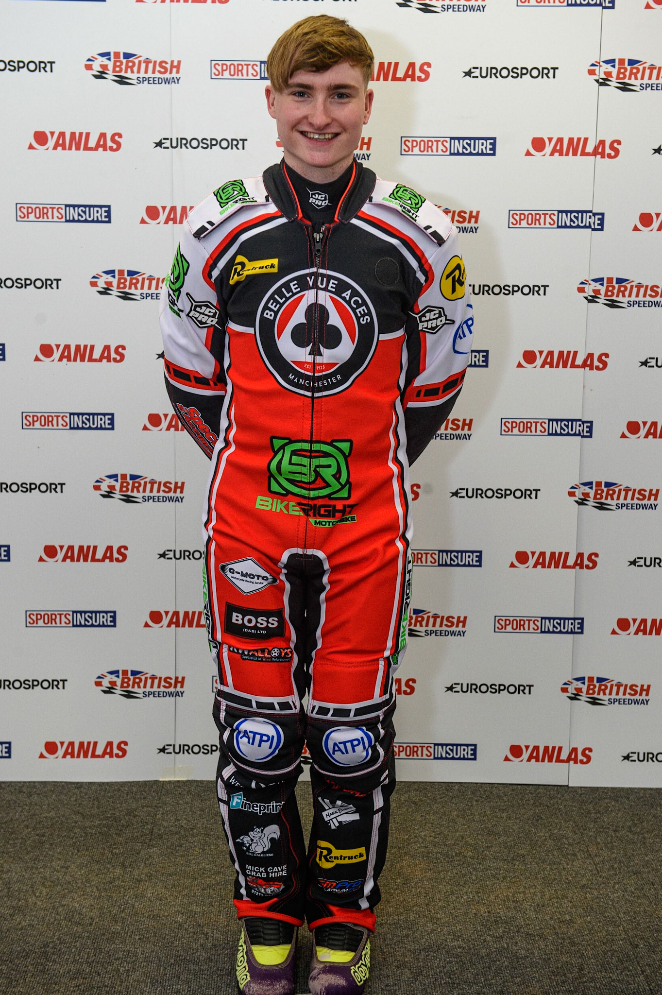 Photo: Ian CharlesTom Brennan, Rising Star of Belle Vue AcesDiscovery Networks Eurosport Speedway Season Launch, National Speedway Stadium, Manchester Wednesday  12  May  2021