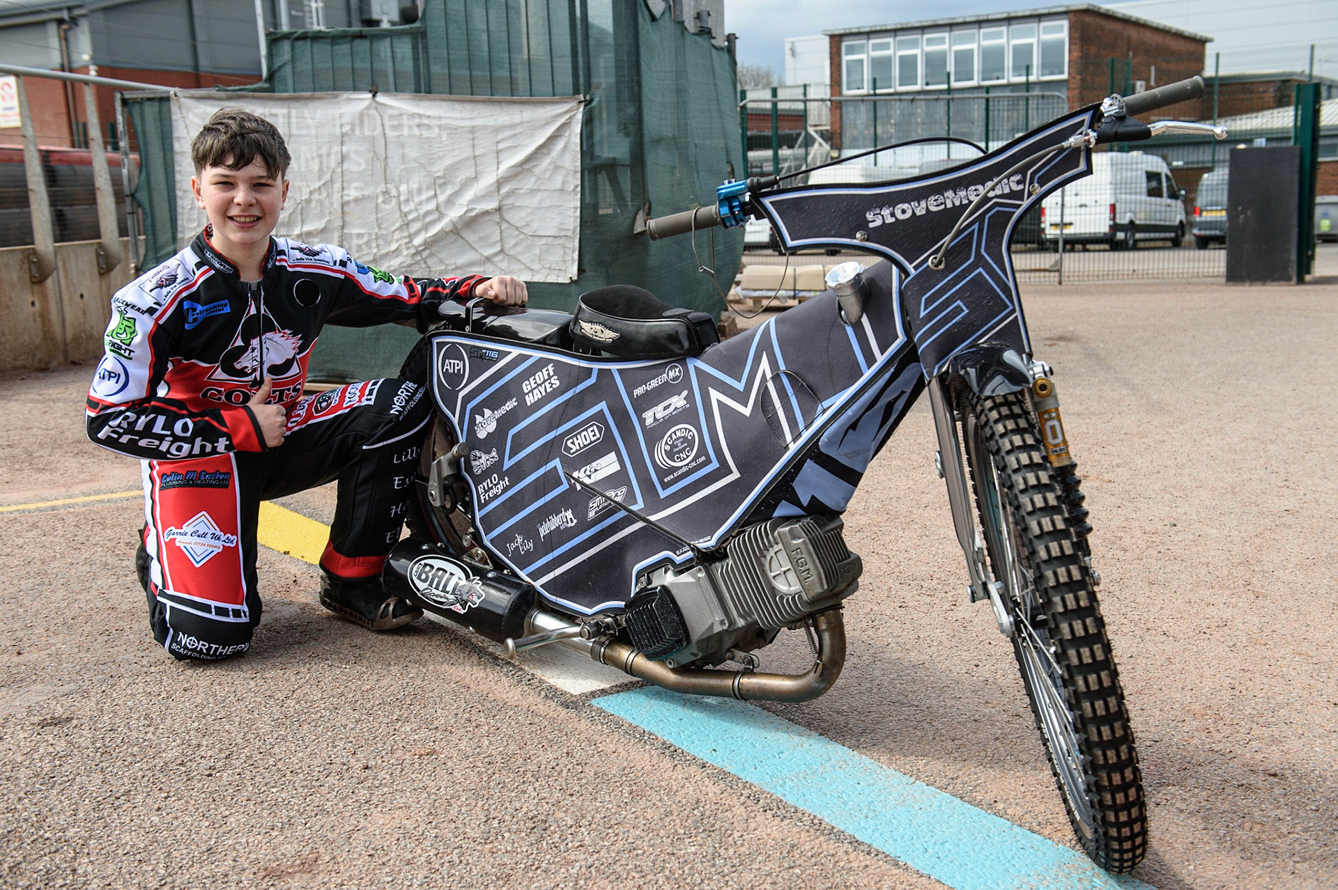 Photo: Ian CharlesSam McGurk - Belle Vue ColtsBelle Vue Press &amp; Practice, , National Speedway Stadium, Manchester Thursday  13  May  2021