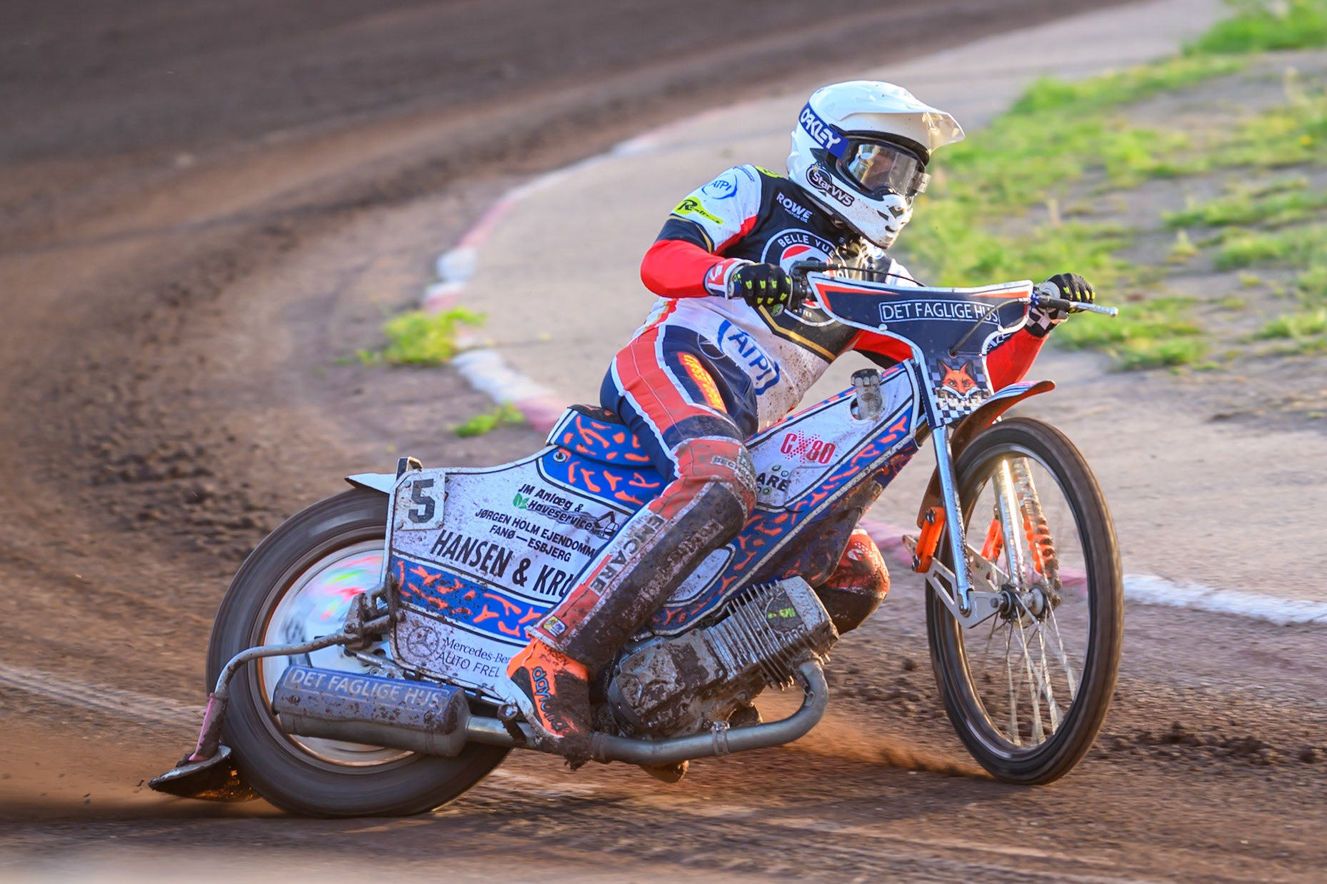 Niels-Kristian Iversen, Guest Rider for Belle Vue Aces in action during the Rowe Motor Oil Premiership match between Sheffield Tigers and Belle Vue Aces at Owlerton Stadium, Sheffield on Monday 25th May 2026. (Photo: Ian Charles | MI News)