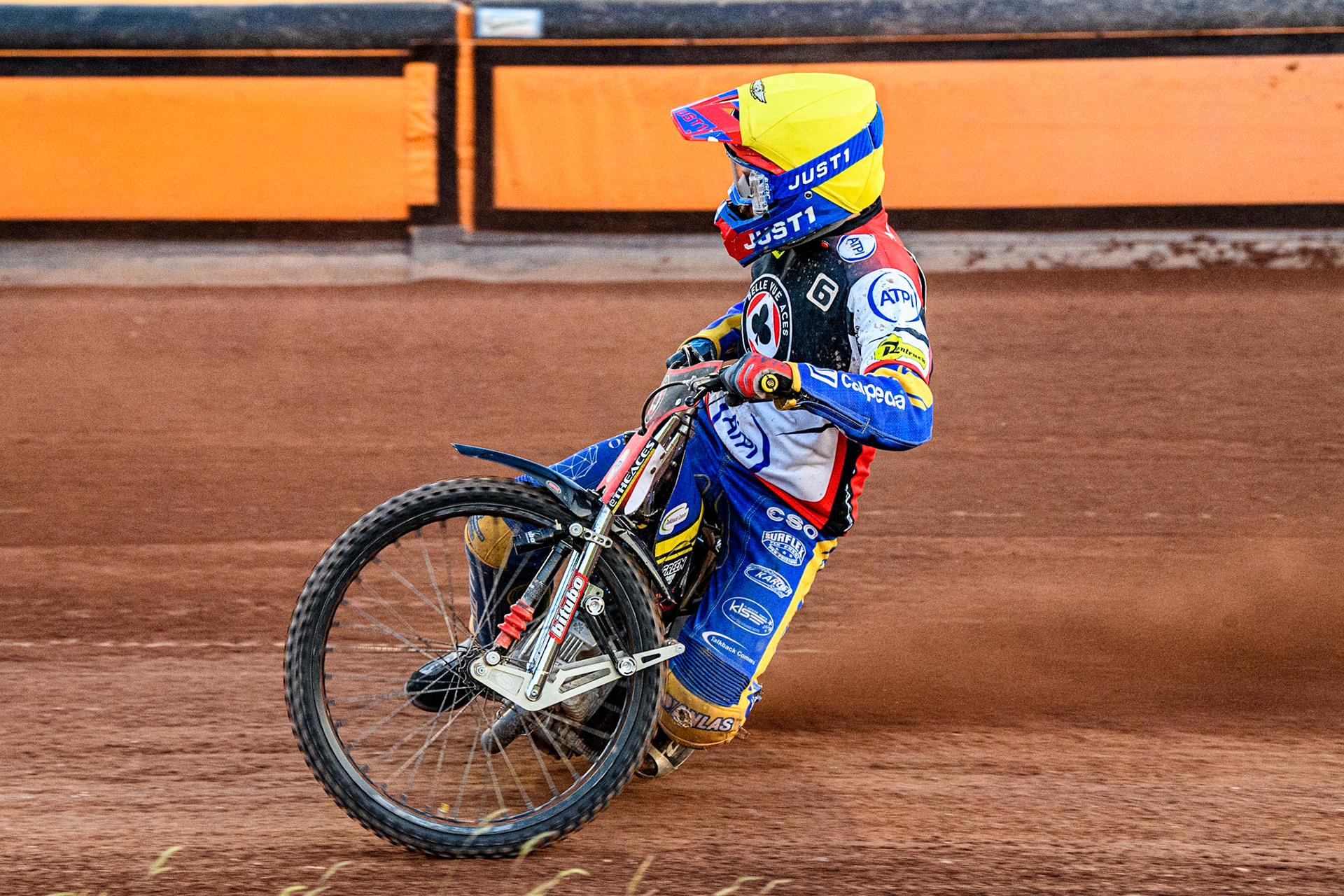 Paco Castagna in action  for Belle Vue ATPI Aces during the Sports Insure Premiership match between Wolverhampton Wolves and Belle Vue Aces at Monmore Green Stadium, Wolverhampton on Monday 29th May 2023. (Photo: Ian Charles | MI News)