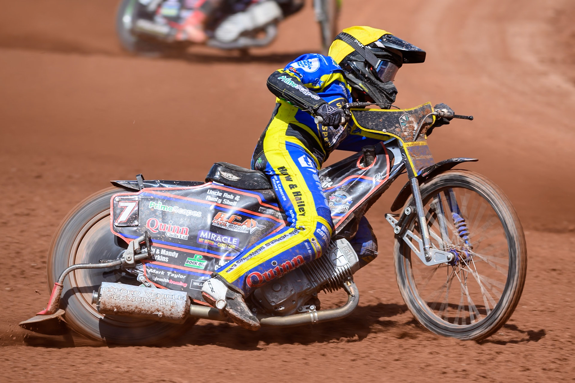 Luke Killeen of Sheffield Tigers in action during the Rowe Motor Oil Premiership match between Belle Vue Aces and Sheffield Tigers at the National Speedway Stadium, Manchester on Monday 25th May 2026. (Photo: Ian Charles | MI News)