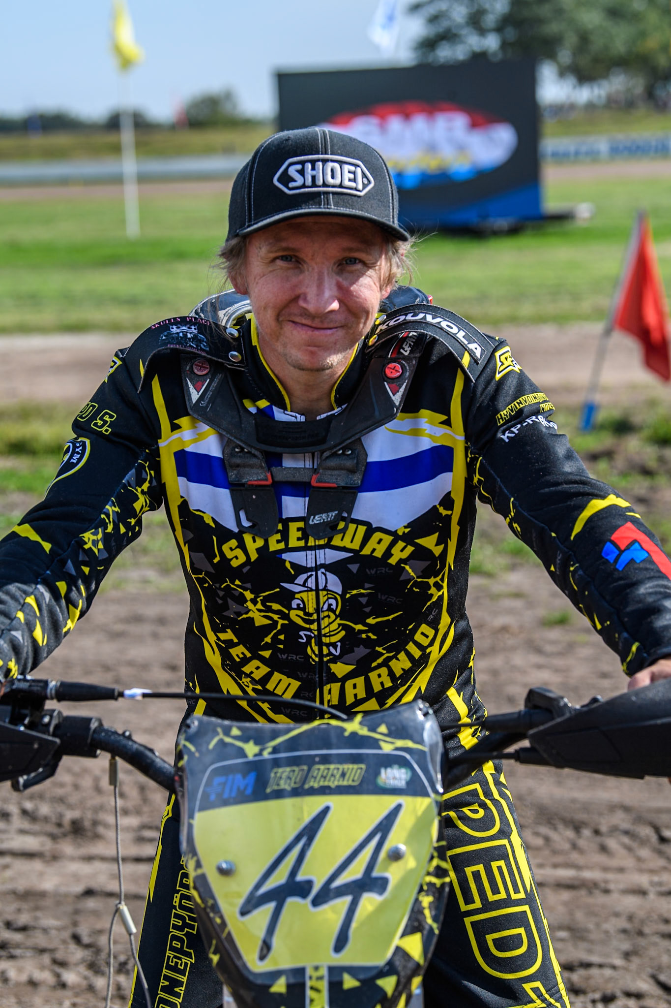 Tero Aarnio (44) of Finland during the FIM Long Track World Championship Final 5 at the Speed Centre Roden, Roden, Netherlands on Sunday 22nd September 2024. (Photo: Ian Charles | MI News)