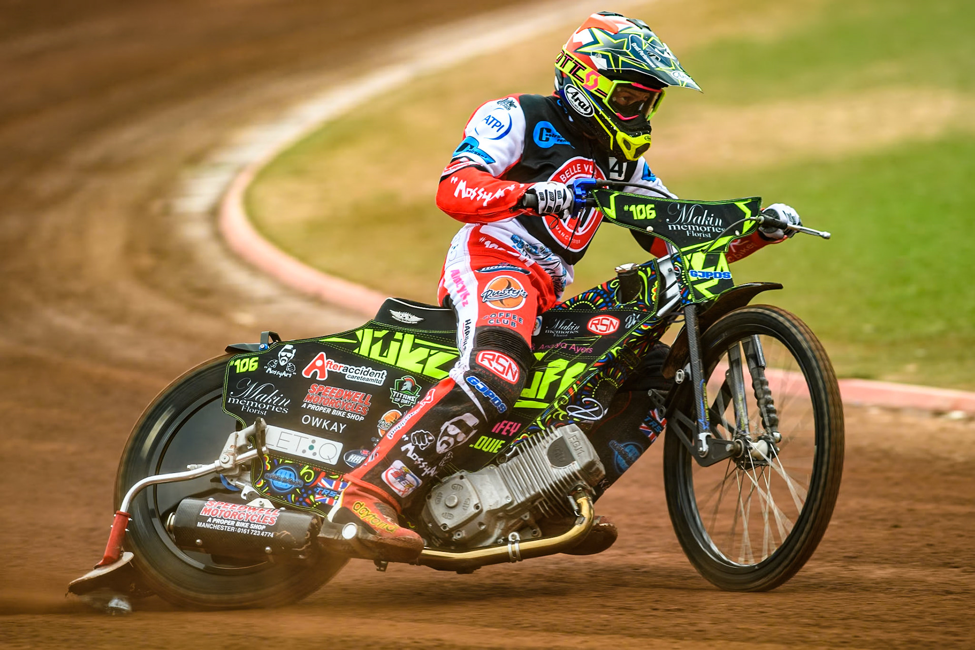 Belle Vue Colts' rider Luke Muff in action during the Belle Vue Aces Media Day at the National Speedway Stadium, Manchester on Monday 11th March 2024. (Photo: Ian Charles | MI News)