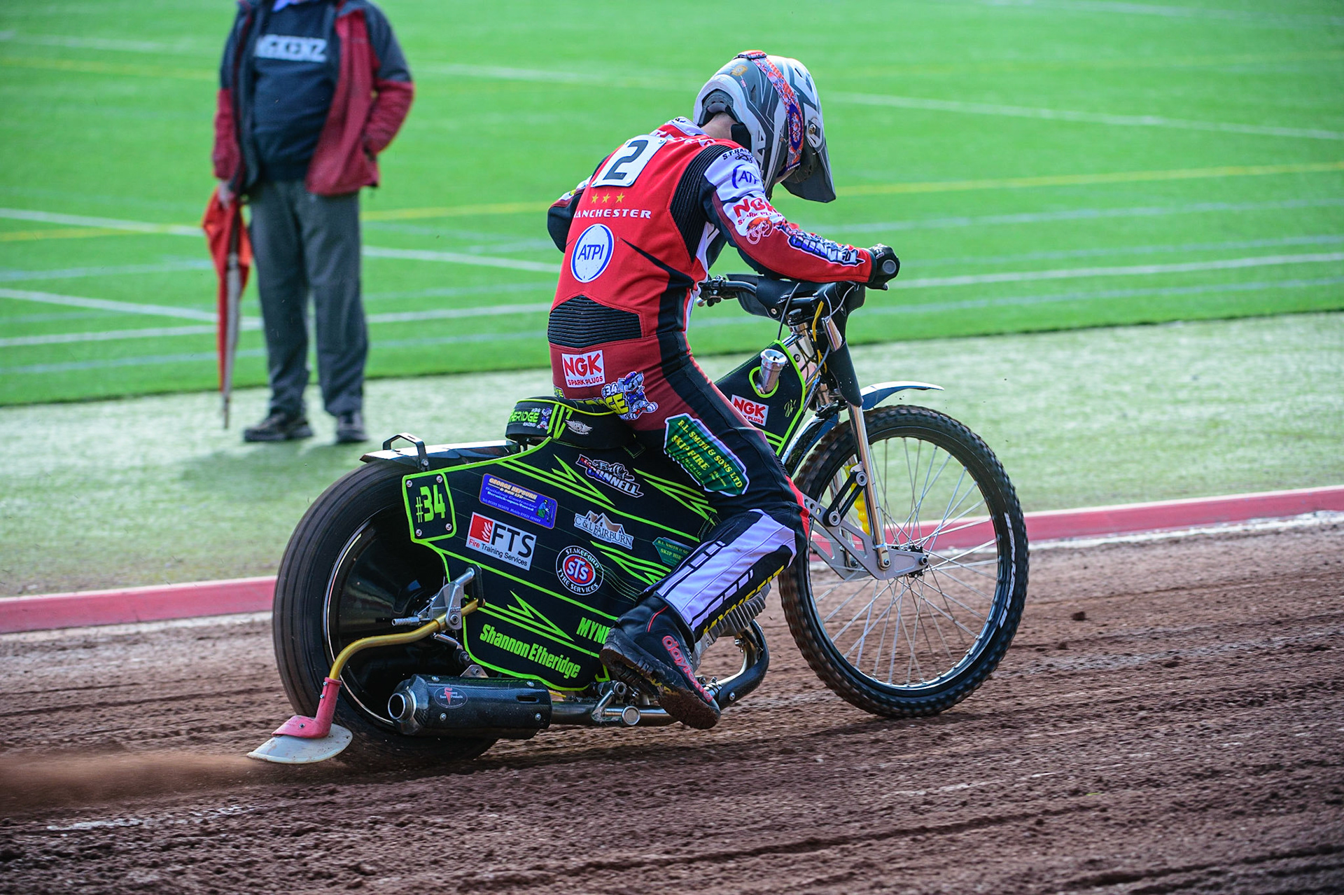 MANCHESTER, UK. MAR 14TH Jye Etheridge in action  during the Belle Vue Speedway Media Day at the National Speedway Stadium, Manchester on Monday 14th March 2022. (Credit: Ian Charles | MI News)