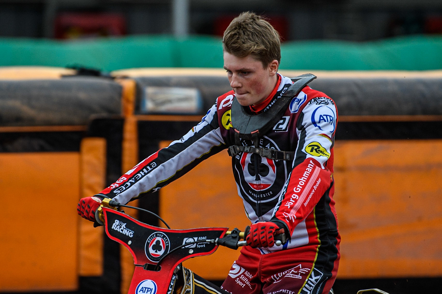 Norick Blodorn - Belle Vue ATPI Aces during the Sports Insure Premiership match between Wolverhampton Wolves and Belle Vue Aces at Monmore Green Stadium, Wolverhampton on Monday 10th July 2023. (Photo: Ian Charles | MI News)