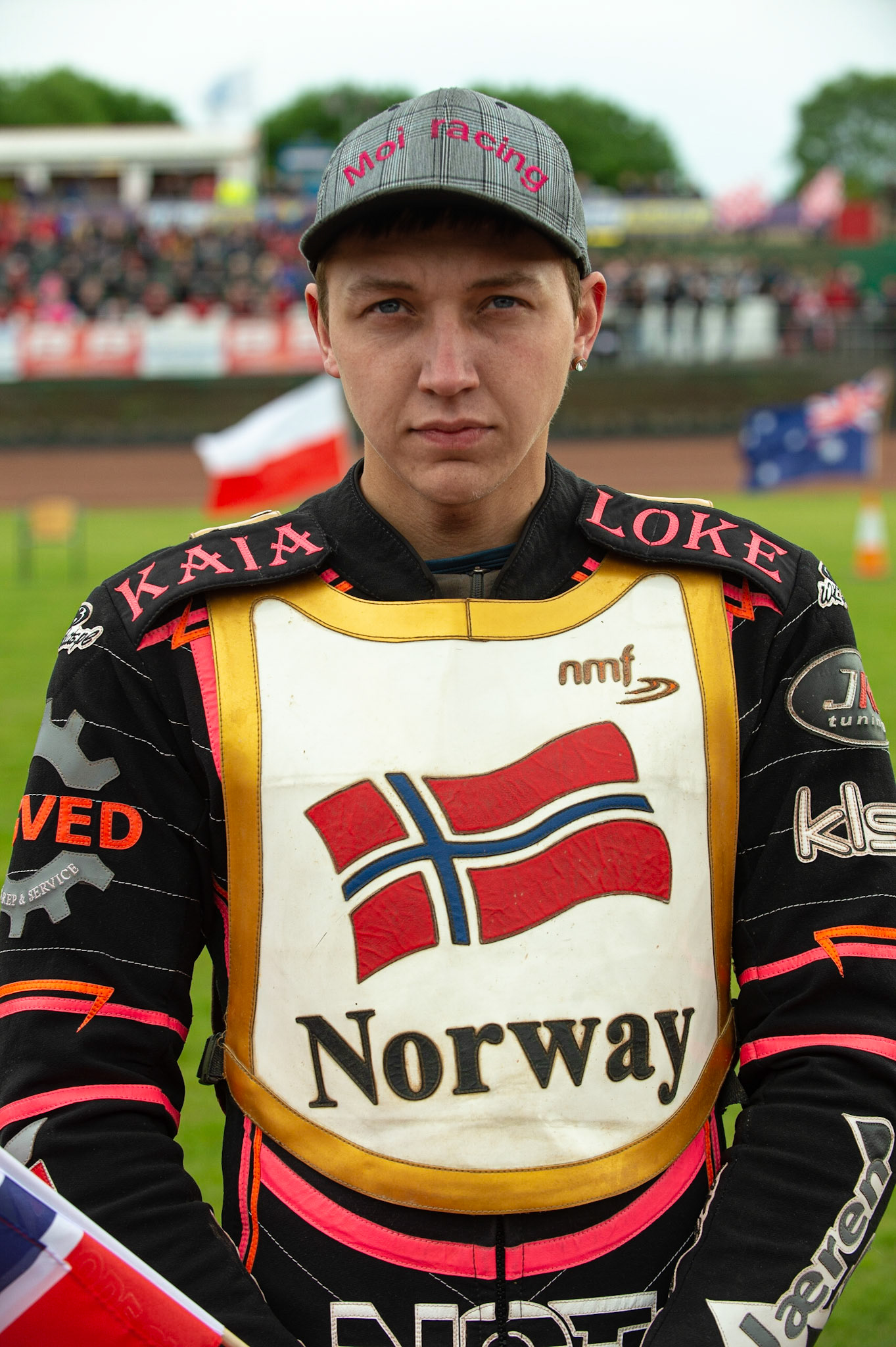Photo by Ian Charles:

Glenn Moi - Norway 

FIM Speedway Grand Prix World Championship - Qualifying Round 1, Peugeot Ashfield Stadium, Glasgow, 8 June 2019
