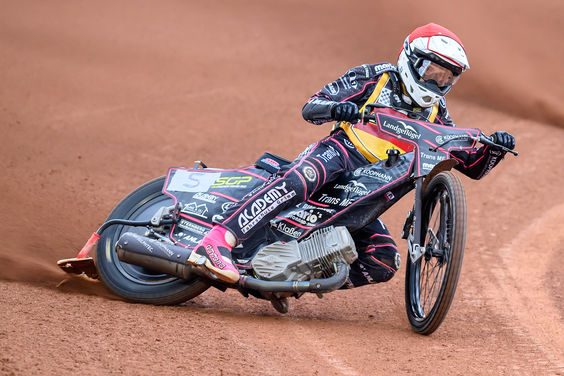 Kai Huckenbeck of Germany in action during the Speedway GP Qualifying Round 3 at Allied Ashfield Stadium, Glasgow on Saturday 30th May 2026. (Photo: Ian Charles | MI News)