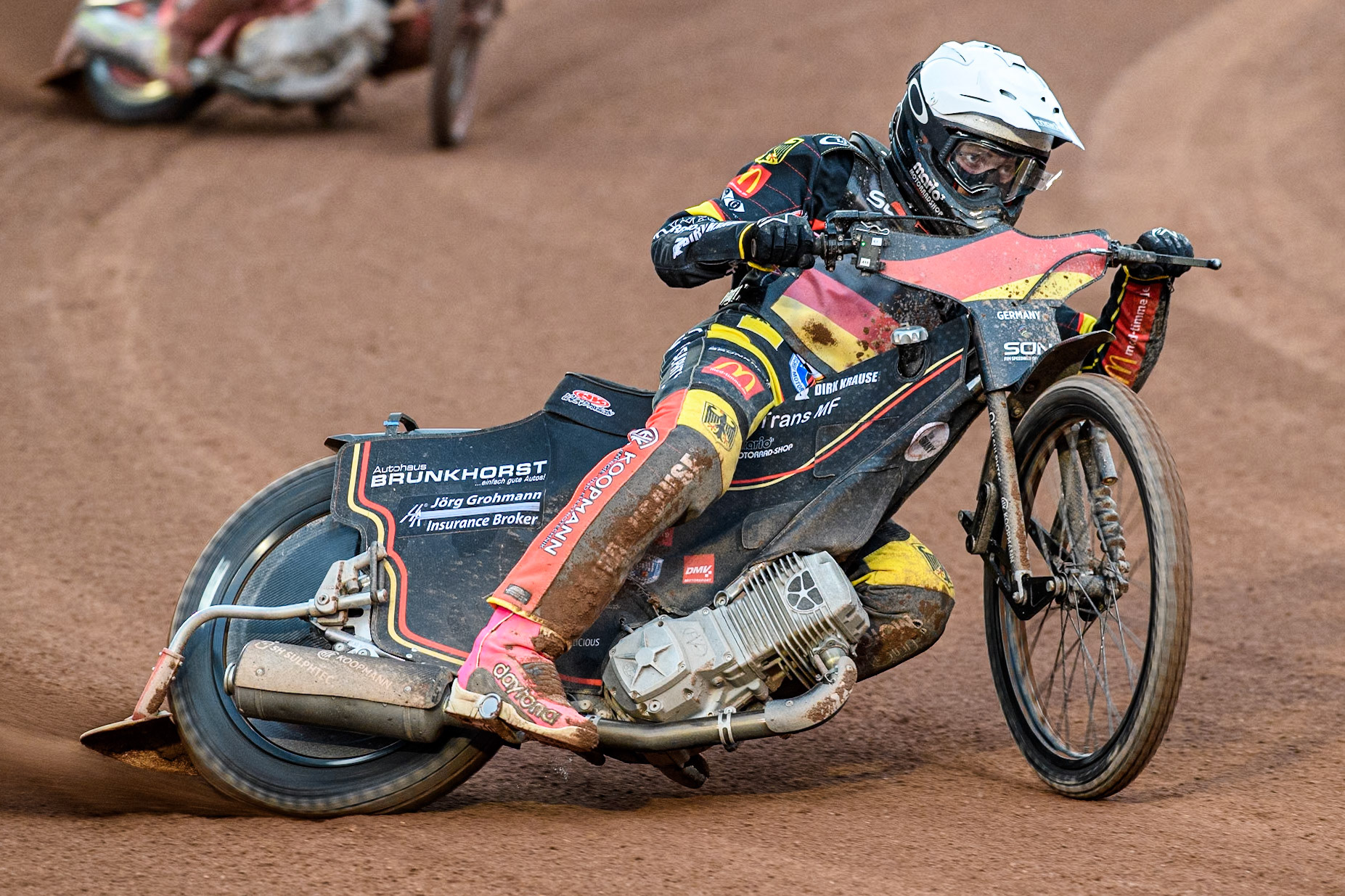 Kai Huckenbeck of Germany in action during the Monster Energy FIM Speedway of Nations Semi-Final 1 at the National Speedway Stadium, Manchester on Tuesday 9th July 2024. (Photo: Ian Charles | MI News)