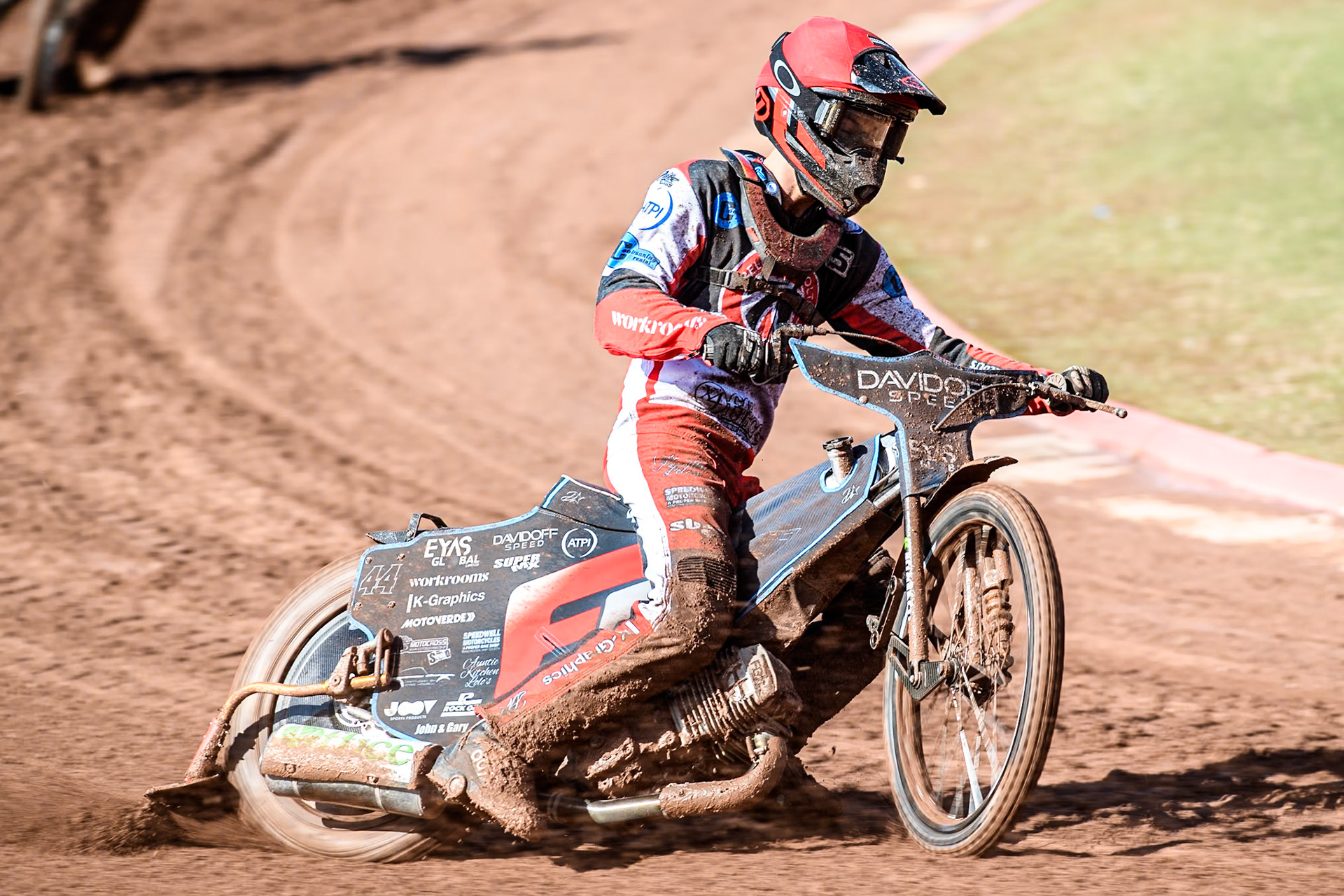 Belle Vue Colts' Freddy Hodder in action for Belle Vue Cool Running Colts during the WSRA  National Development League match between Belle Vue Colts and Leicester Lion Cubs at the National Speedway Stadium, Manchester on Friday 29th March 2024. (Photo: Ian Charles | MI News)