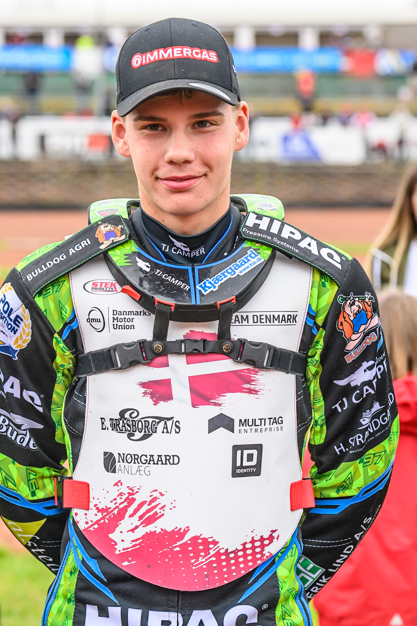 Mikkel Andersen of Denmark during the FIM SGP2 Qualifying Round at the Peugeot Ashfield Stadium in Glasgow on Saturday 24th May 2025. (Photo: Ian Charles | MI News)